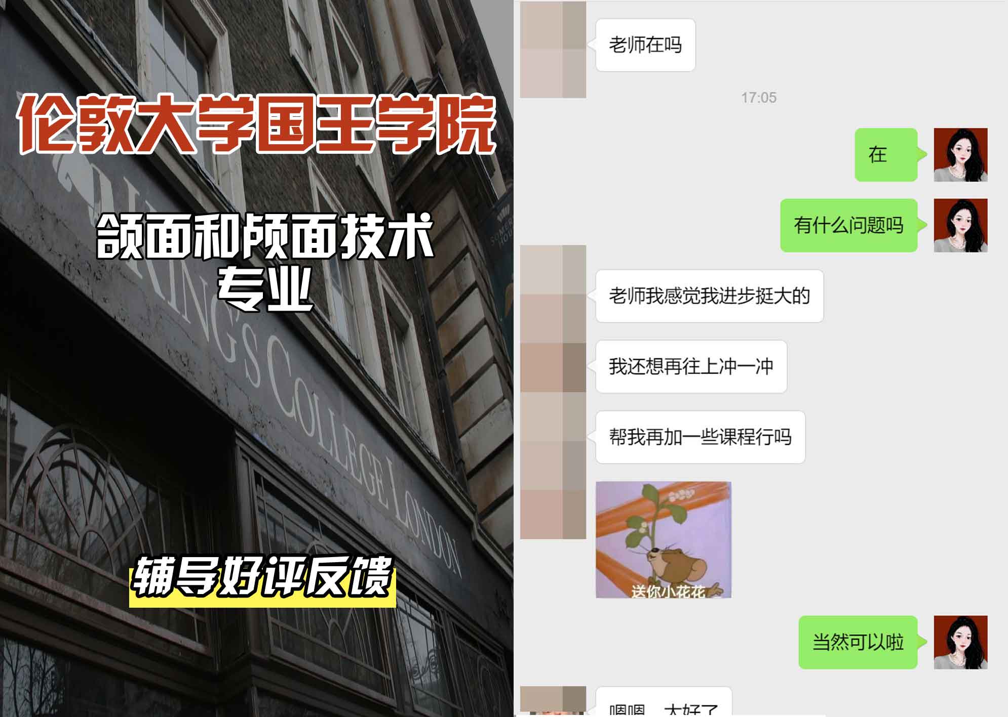 国王学院KCL颌面和颅面技术辅导好评反馈