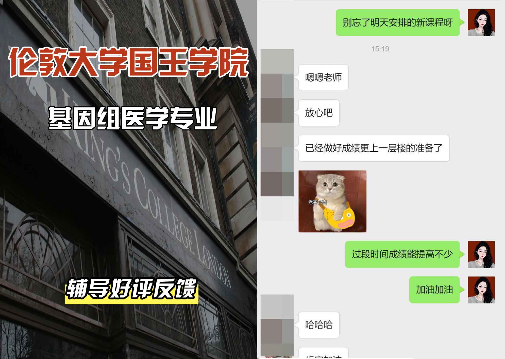 国王学院KCL基因组医学辅导好评反馈