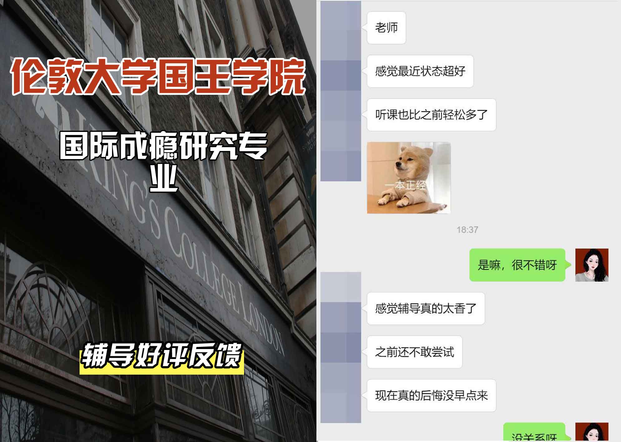 国王学院KCL国际成瘾研究(IPAS)辅导好评反馈