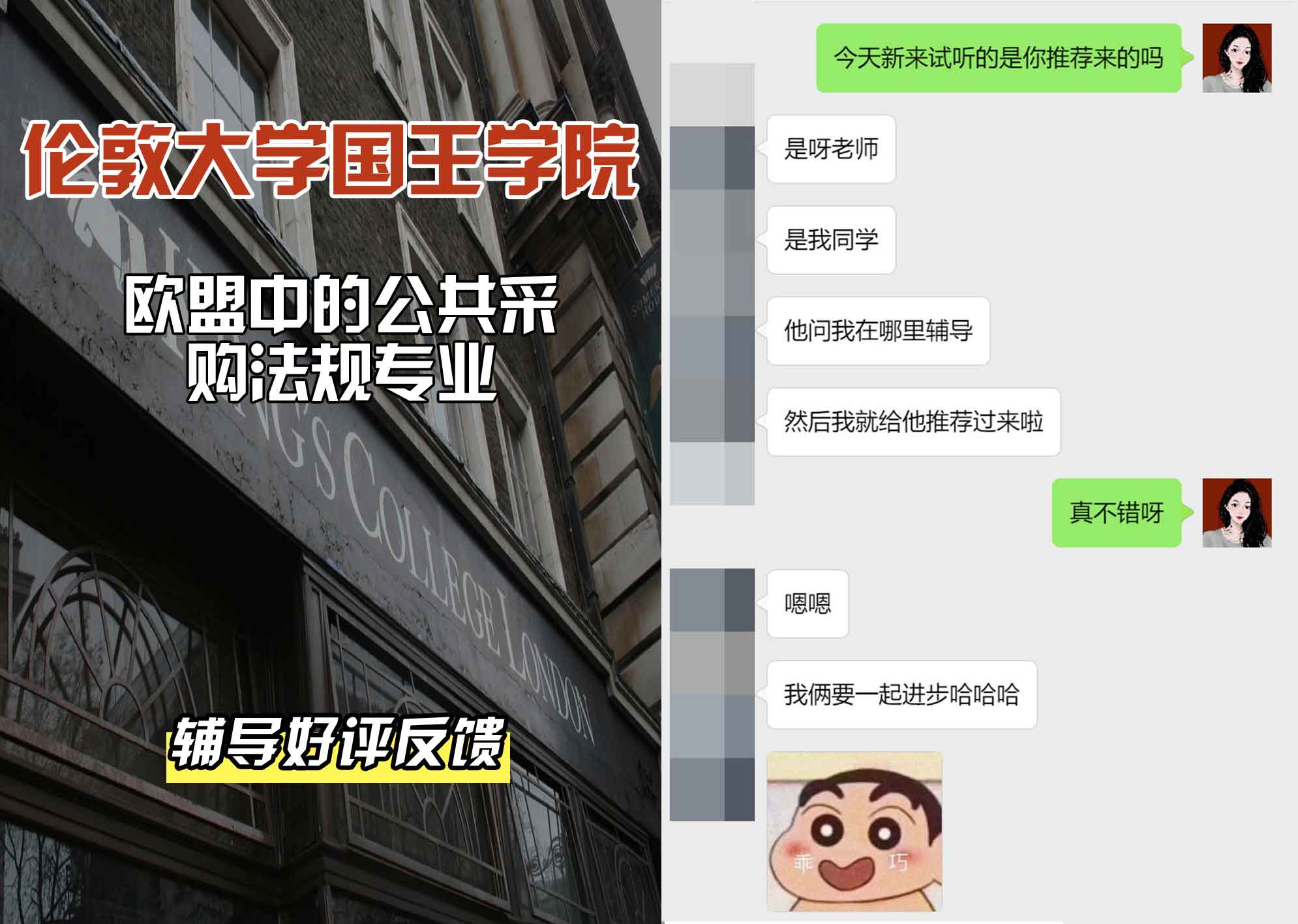 国王学院KCL欧盟中的公共采购法规辅导好评反馈