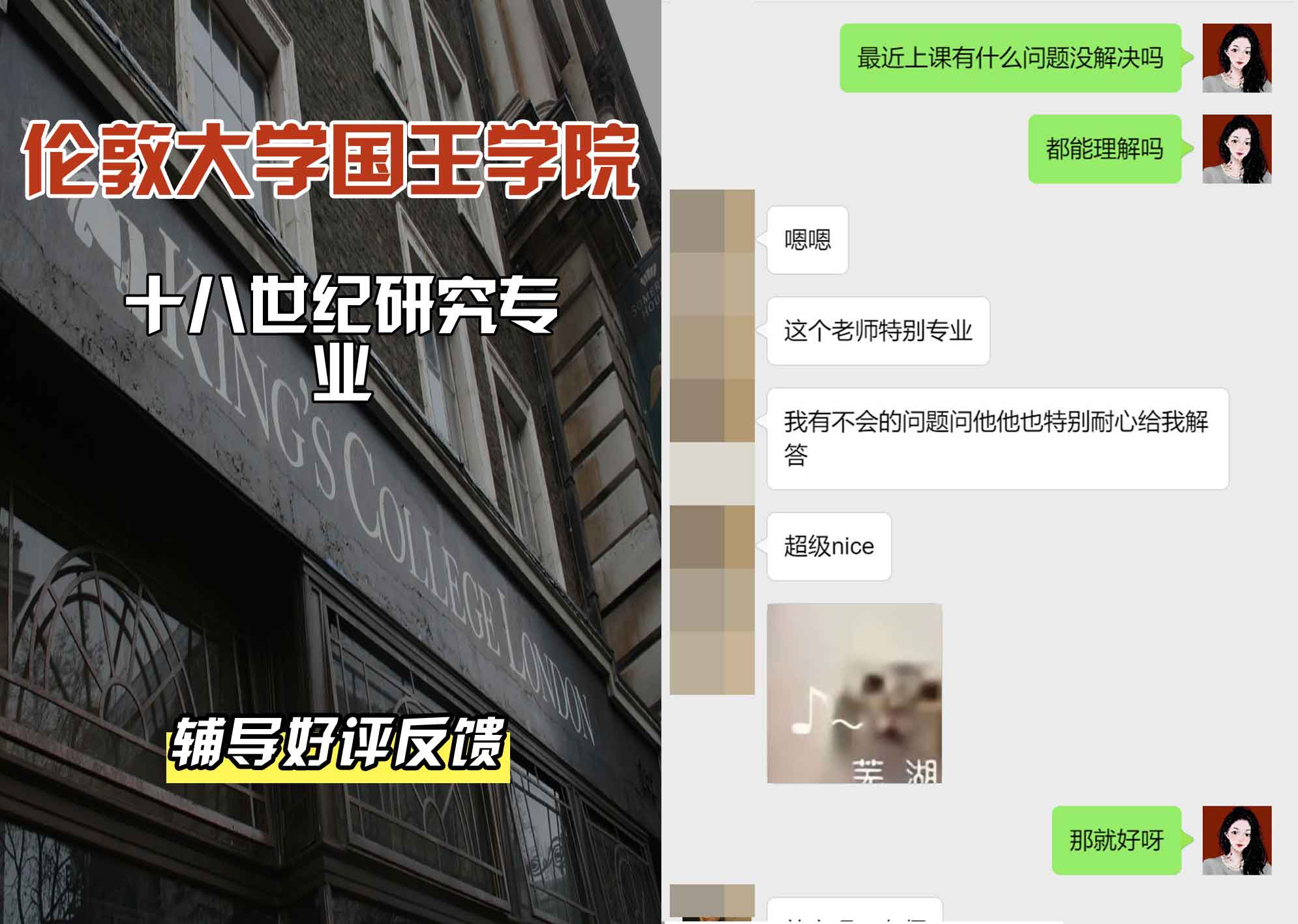 国王学院KCL十八世纪研究辅导好评反馈