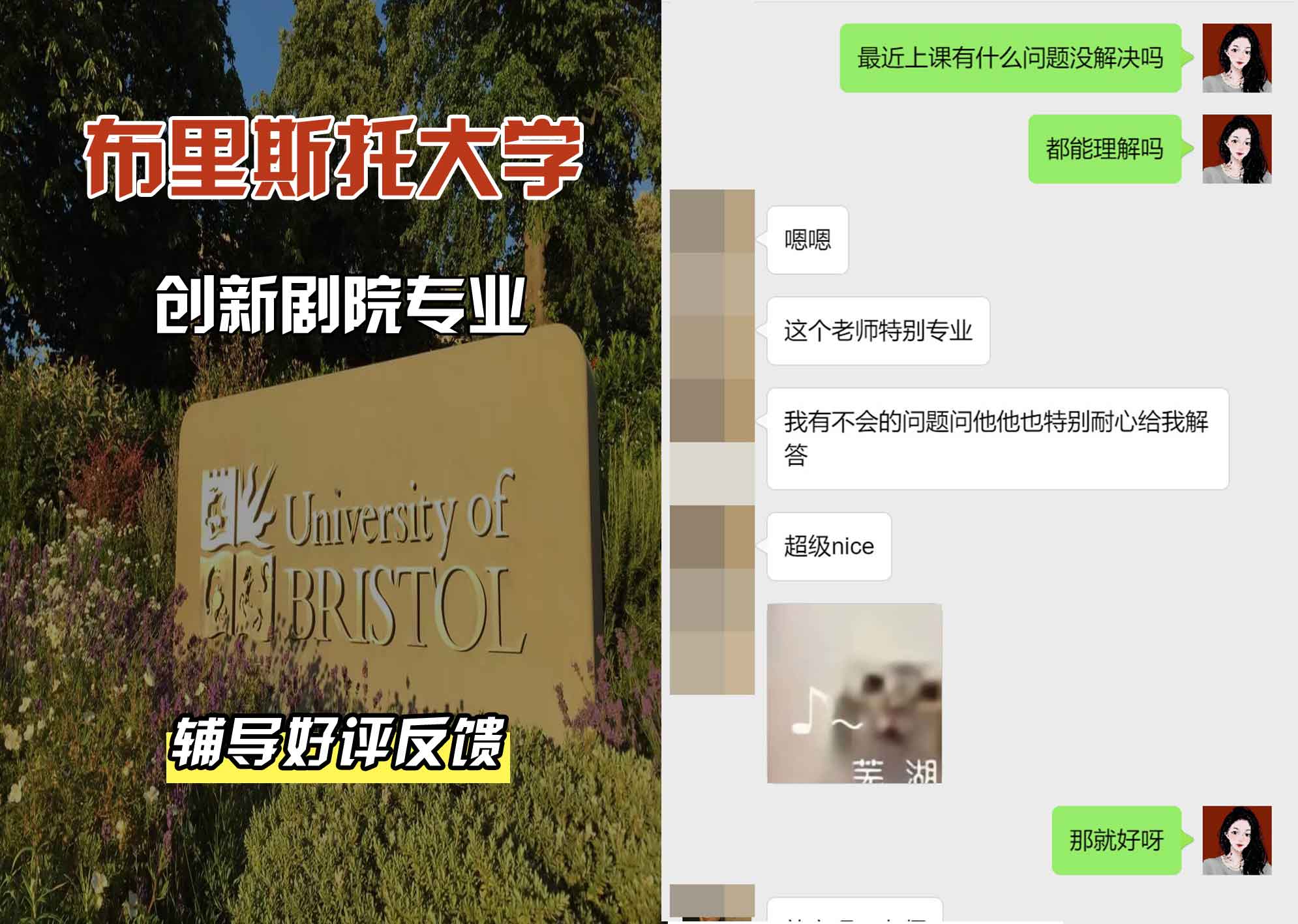 布里斯托大学布大创新剧院辅导好评反馈