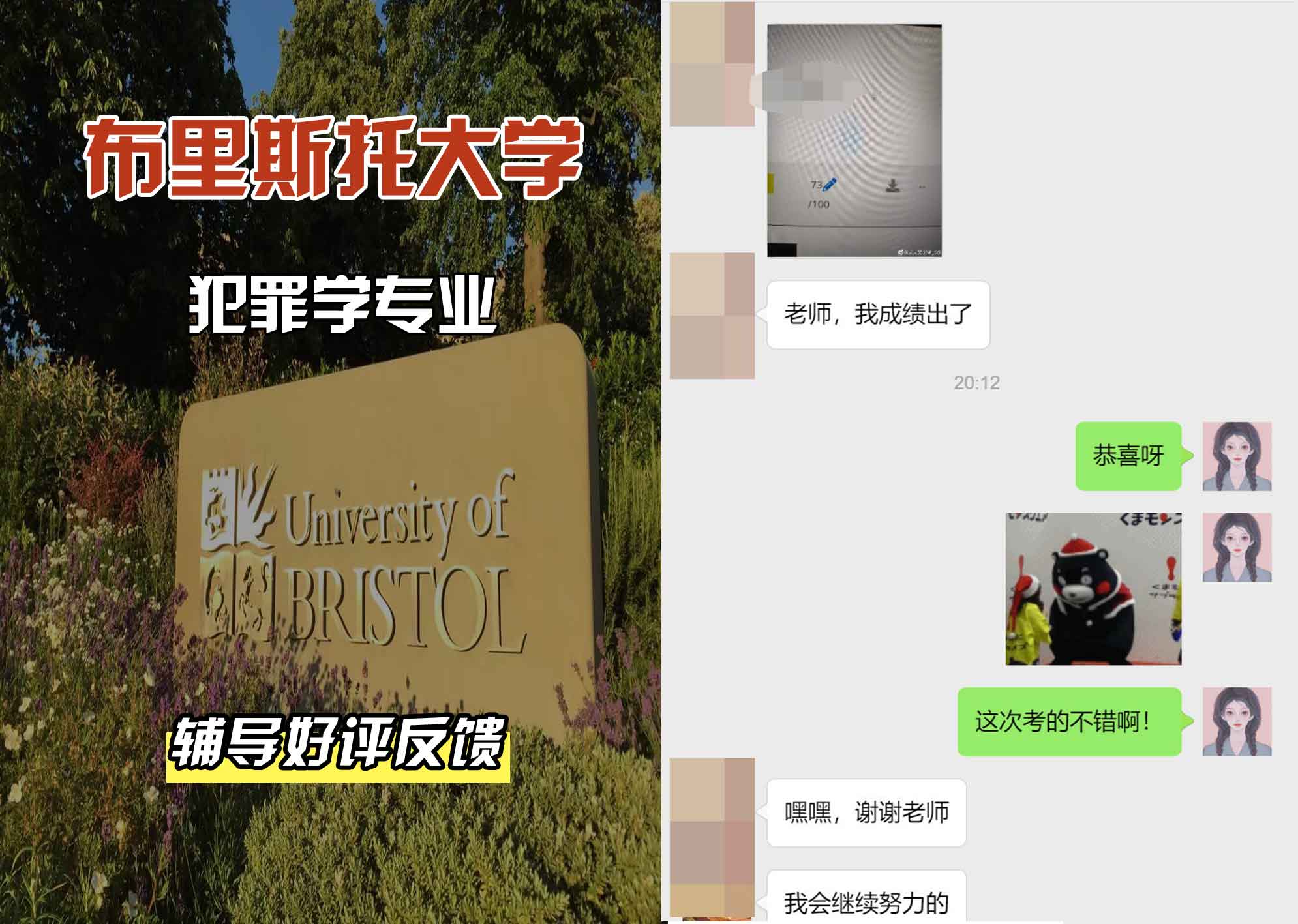 布里斯托大学布大犯罪学辅导好评反馈