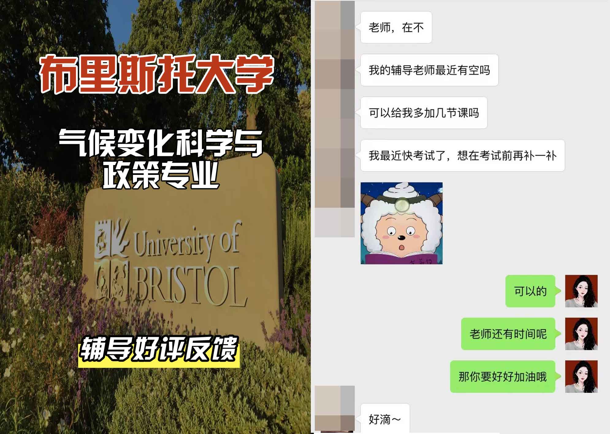 布里斯托大学布大气候变化科学与政策辅导好评反馈