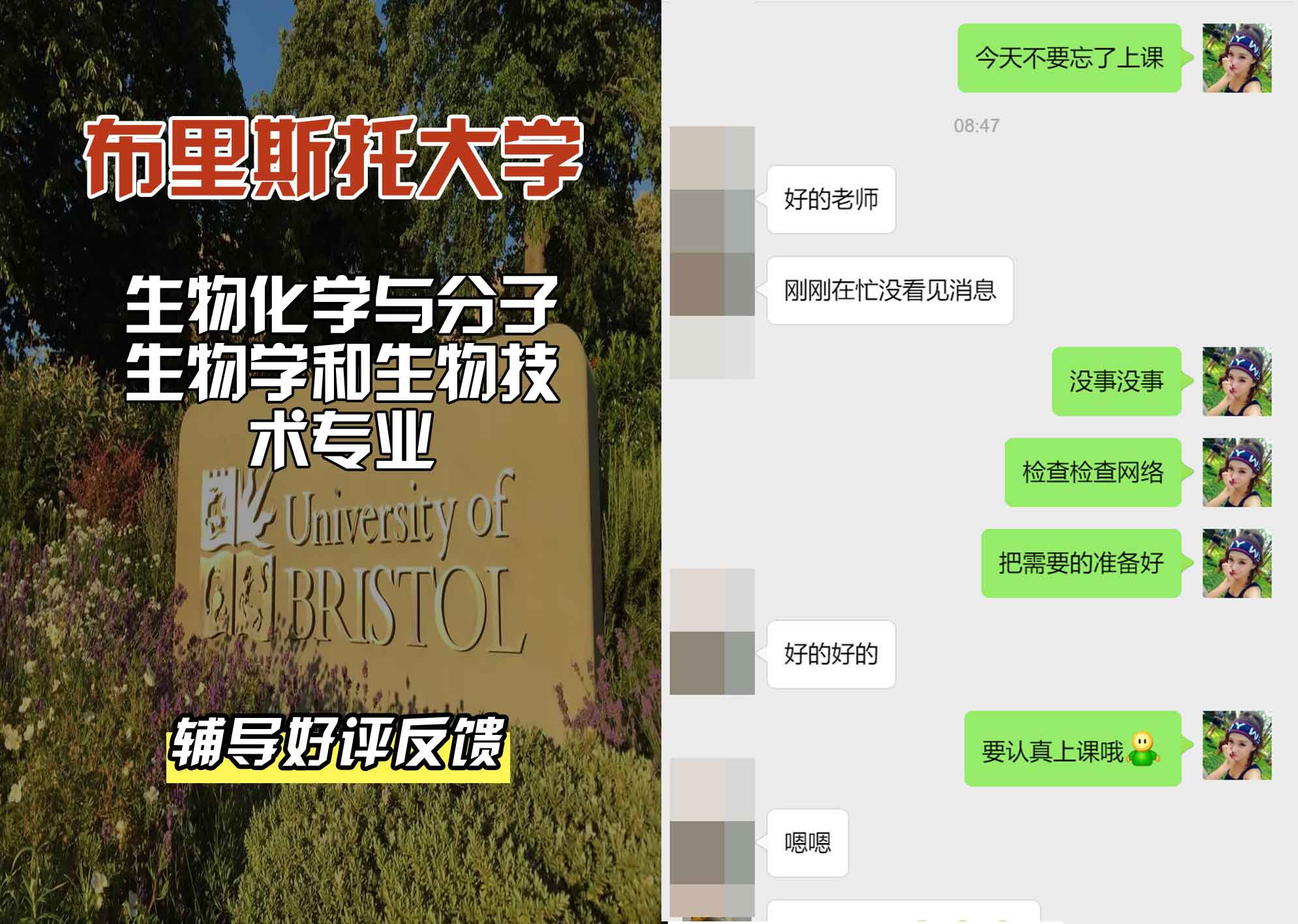 布里斯托大学布大生物化学与分子生物学和生物技术辅导好评反馈