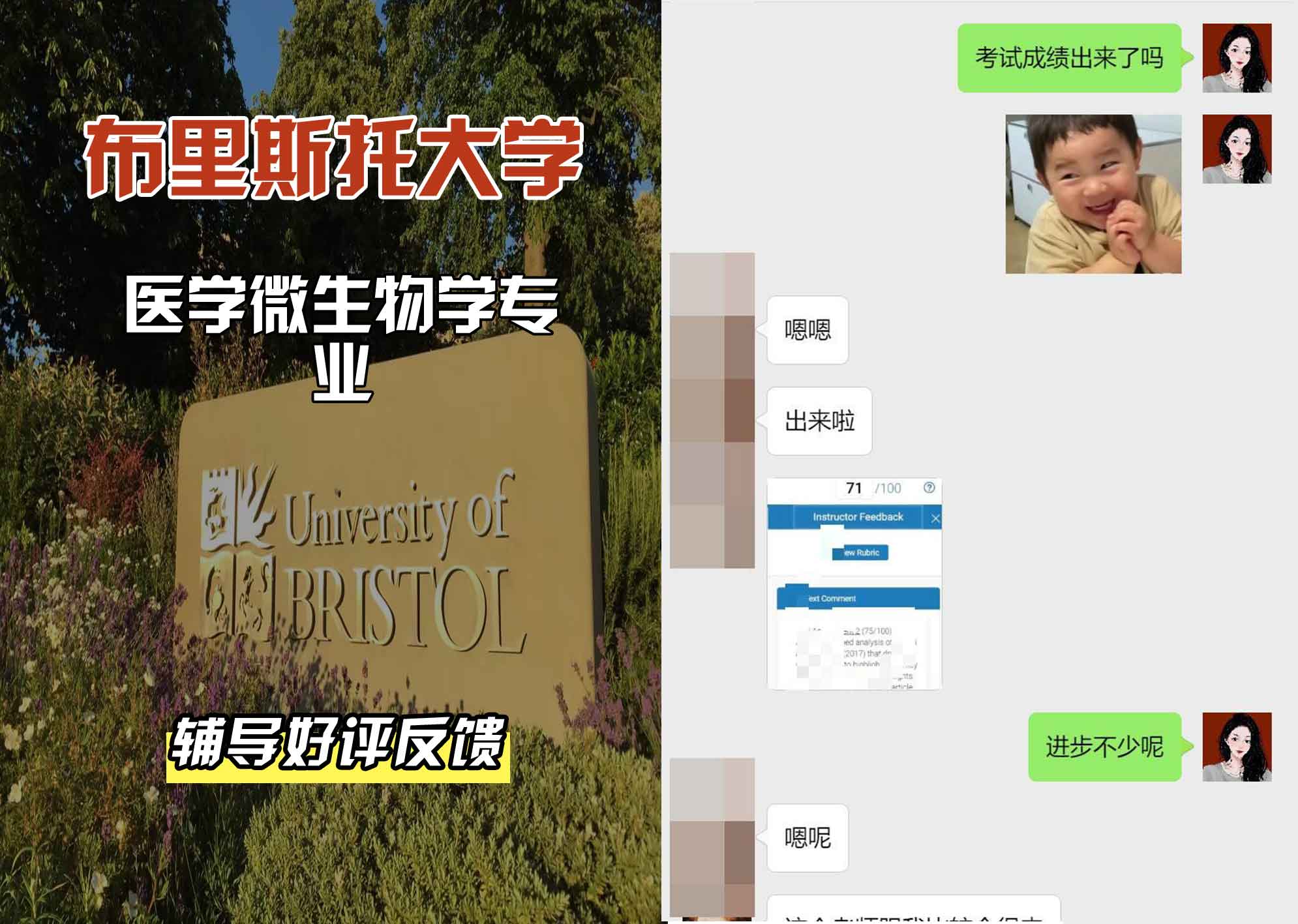布里斯托大学布大医学微生物学辅导好评反馈