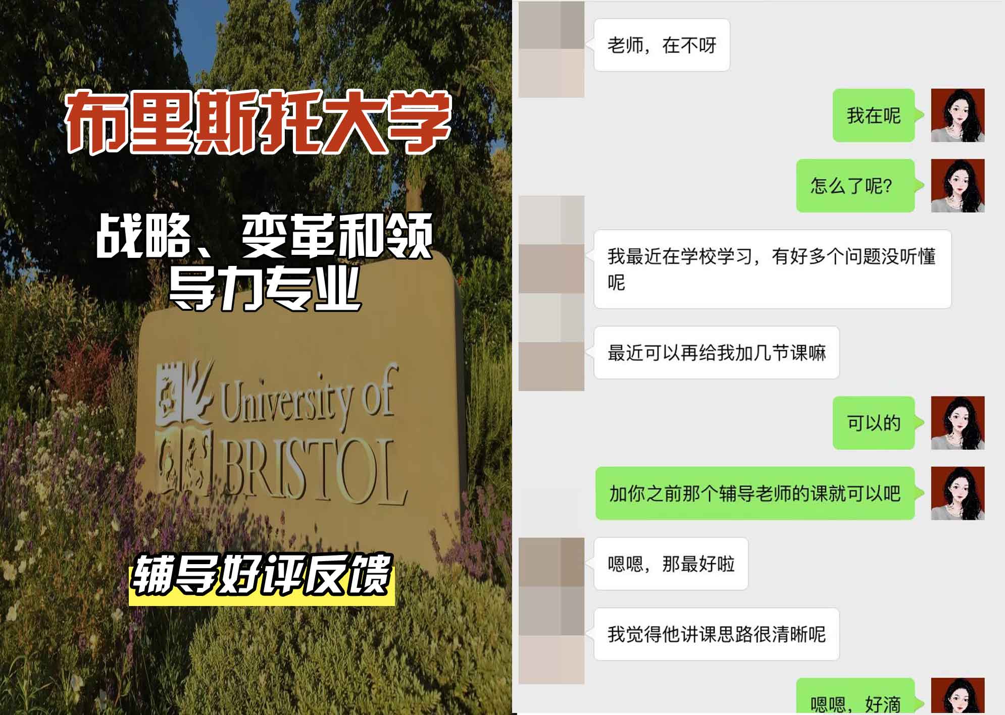 布里斯托大学布大战略、变革和领导力辅导好评反馈