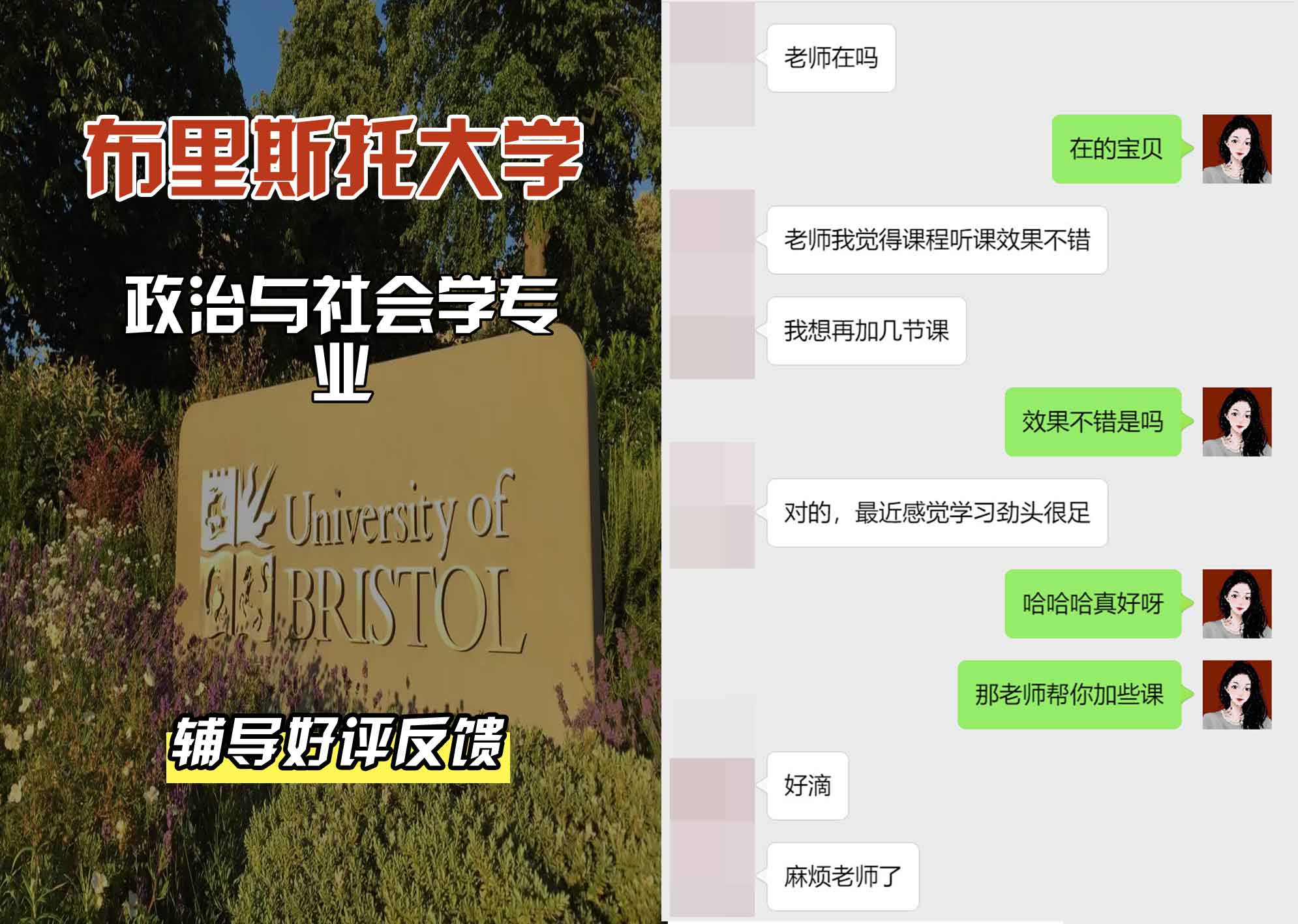 布里斯托大学布大政治与社会学辅导好评反馈