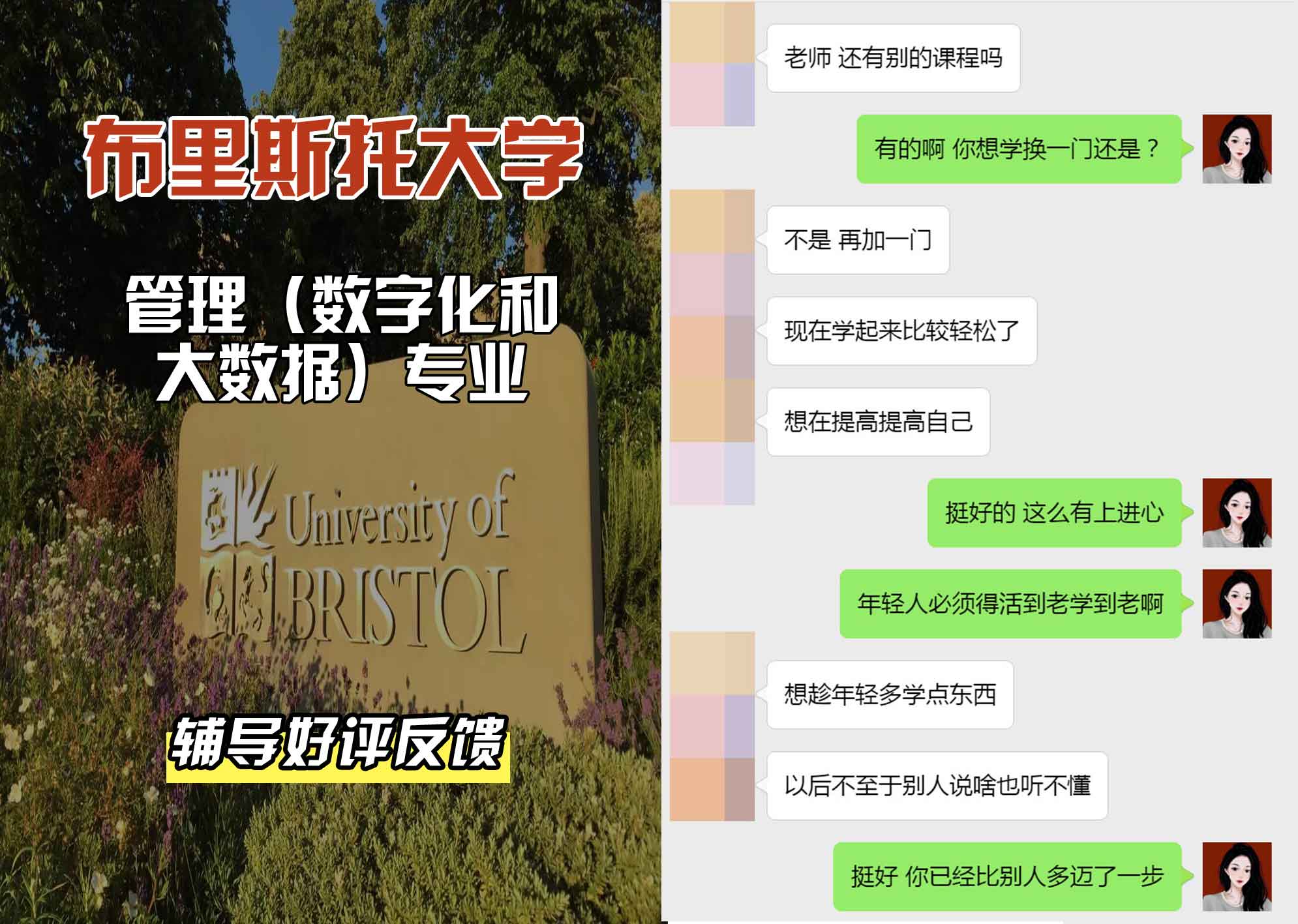 布里斯托大学布大管理（数字化和大数据）辅导好评反馈
