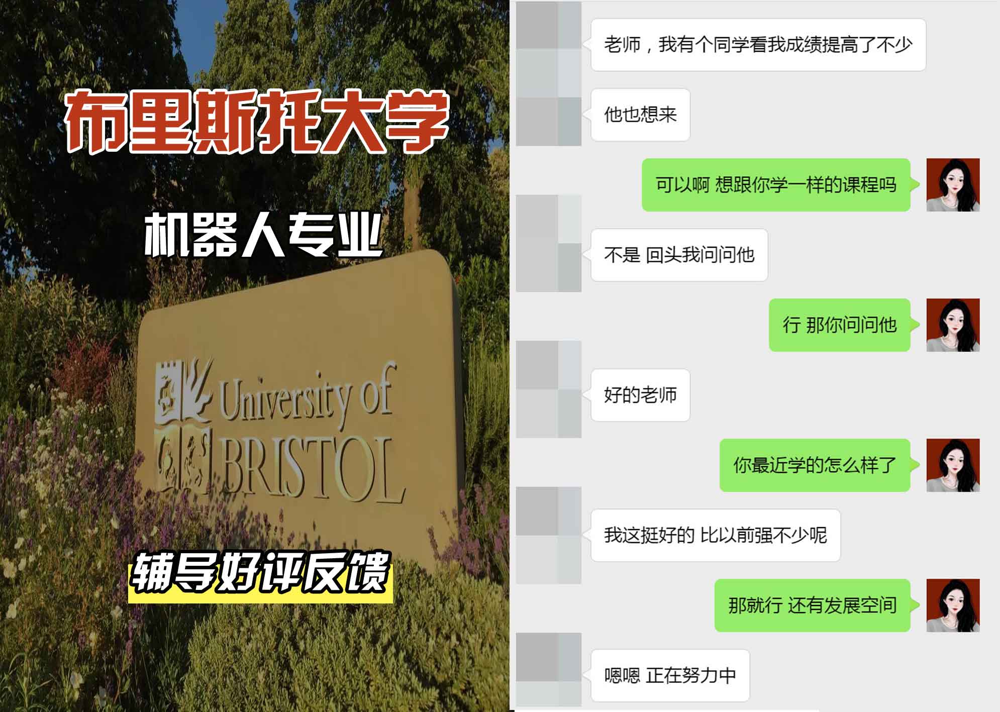 布里斯托大学布大机器人辅导好评反馈