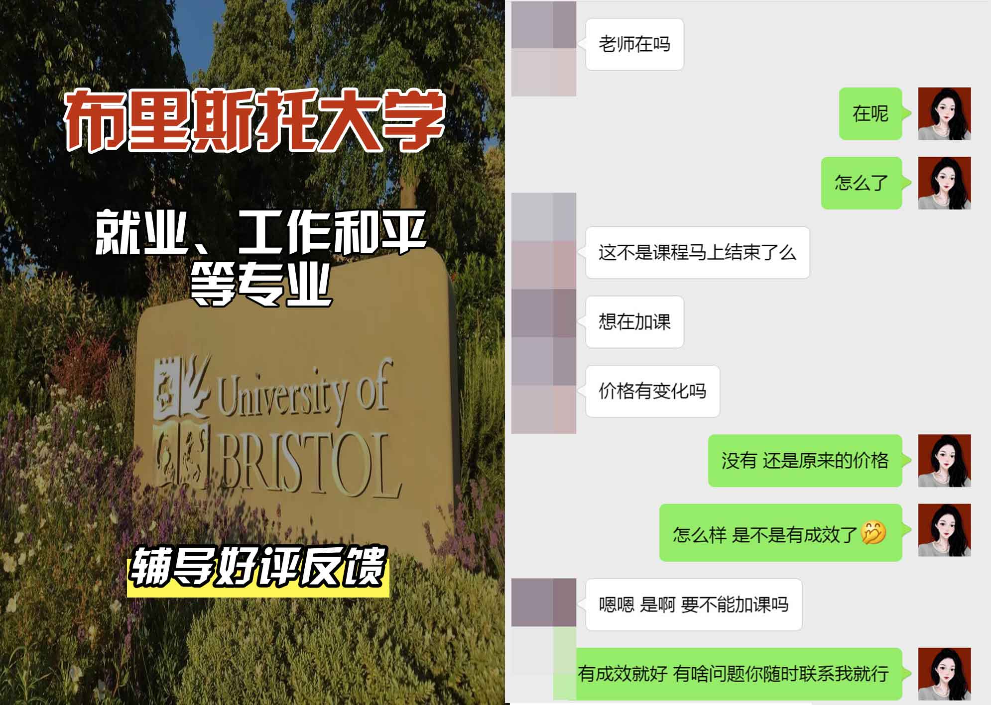 布里斯托大学布大就业、工作和平等辅导好评反馈