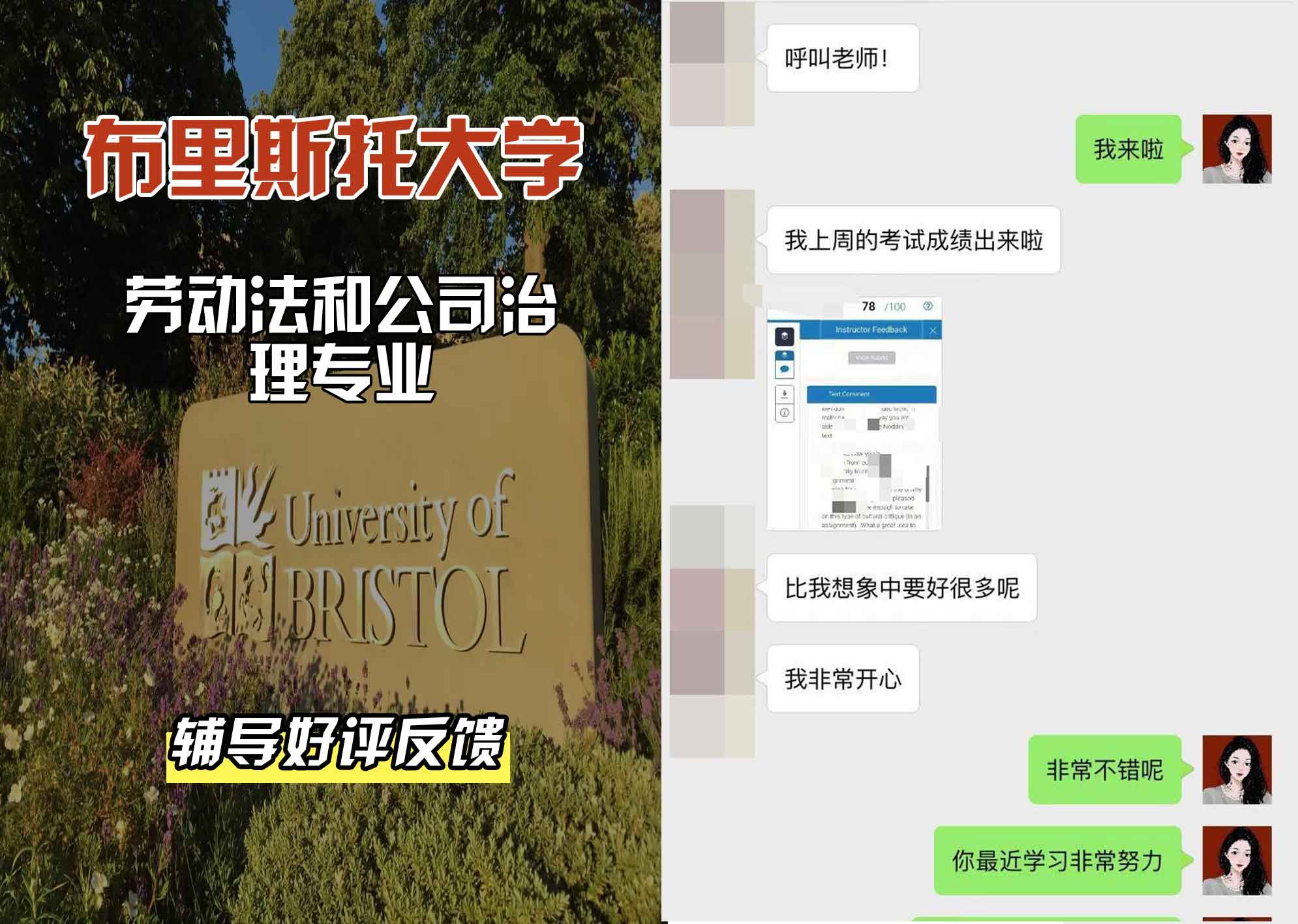 布里斯托大学布大劳动法和公司治理辅导好评反馈