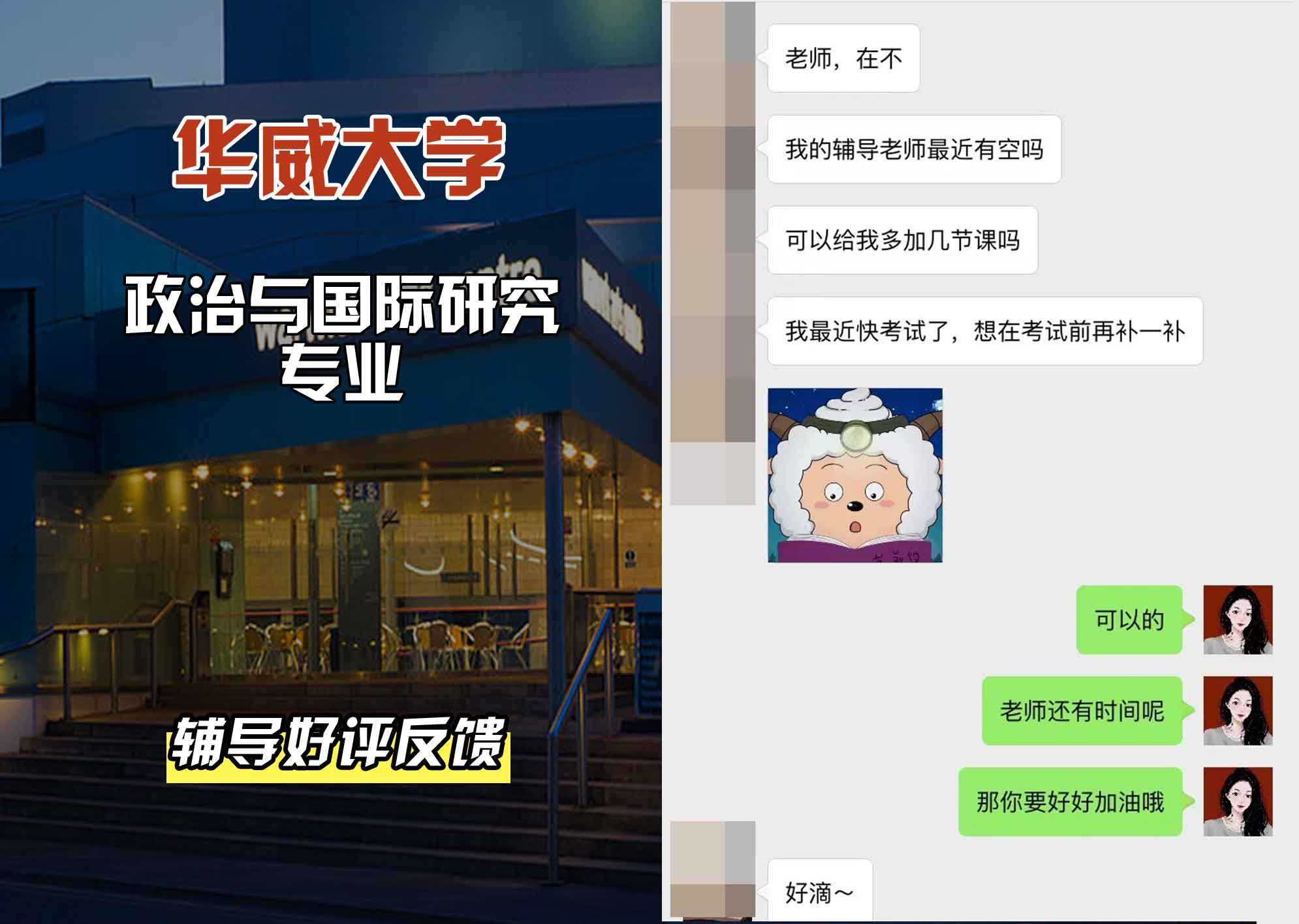 华威大学华威政治与国际研究辅导好评反馈