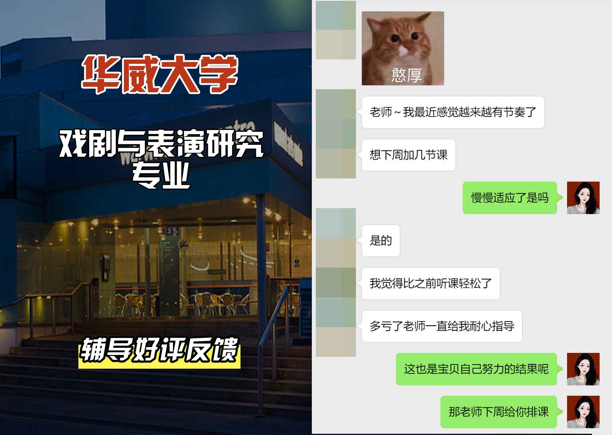 华威大学华威戏剧与表演研究辅导好评反馈