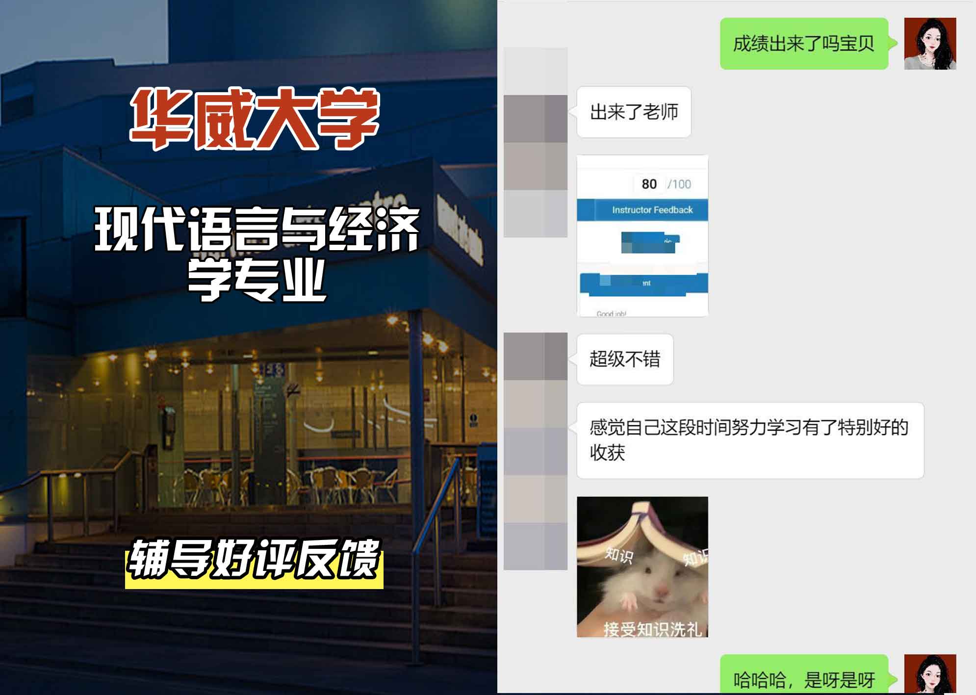 华威大学华威现代语言与经济学辅导好评反馈