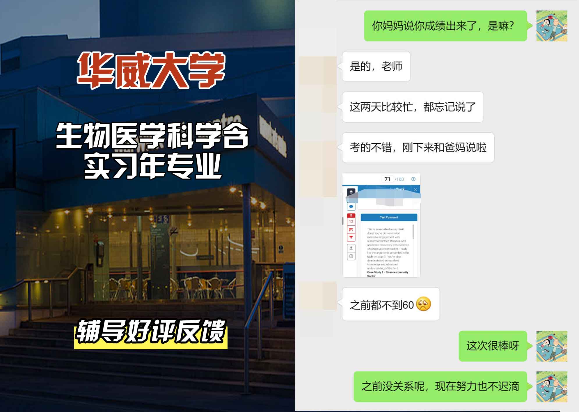 华威大学华威医学科学含实习年辅导好评反馈