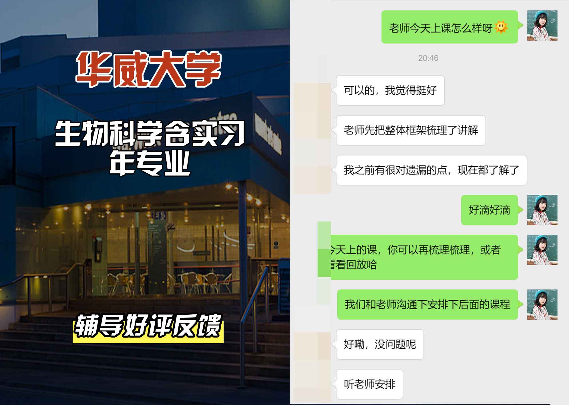 华威大学华威生物科学含实习年辅导好评反馈