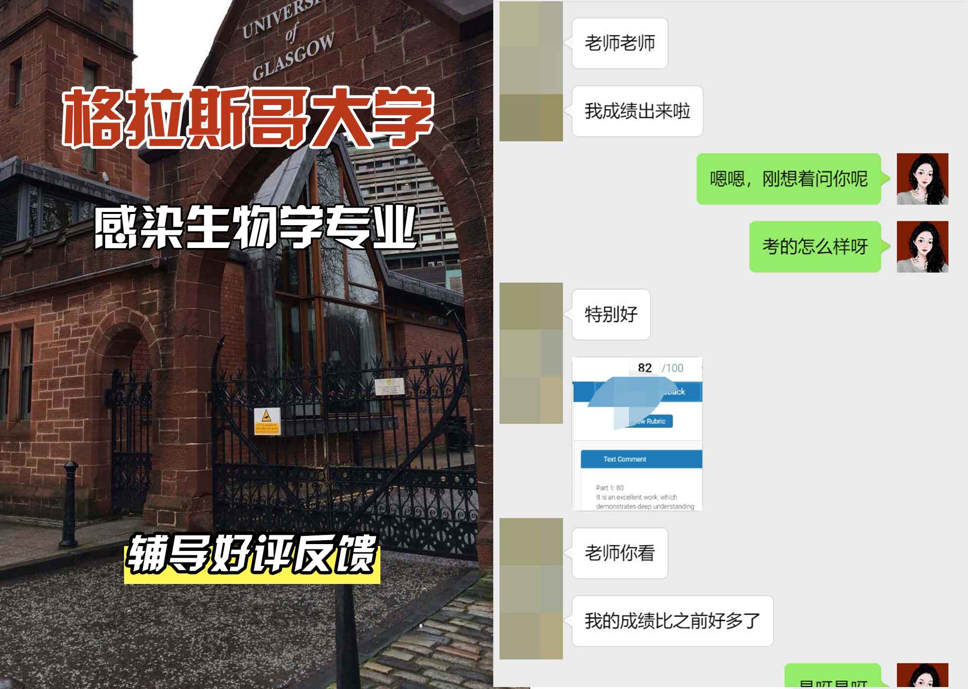 格拉斯哥大学格大感染生物学辅导好评反馈