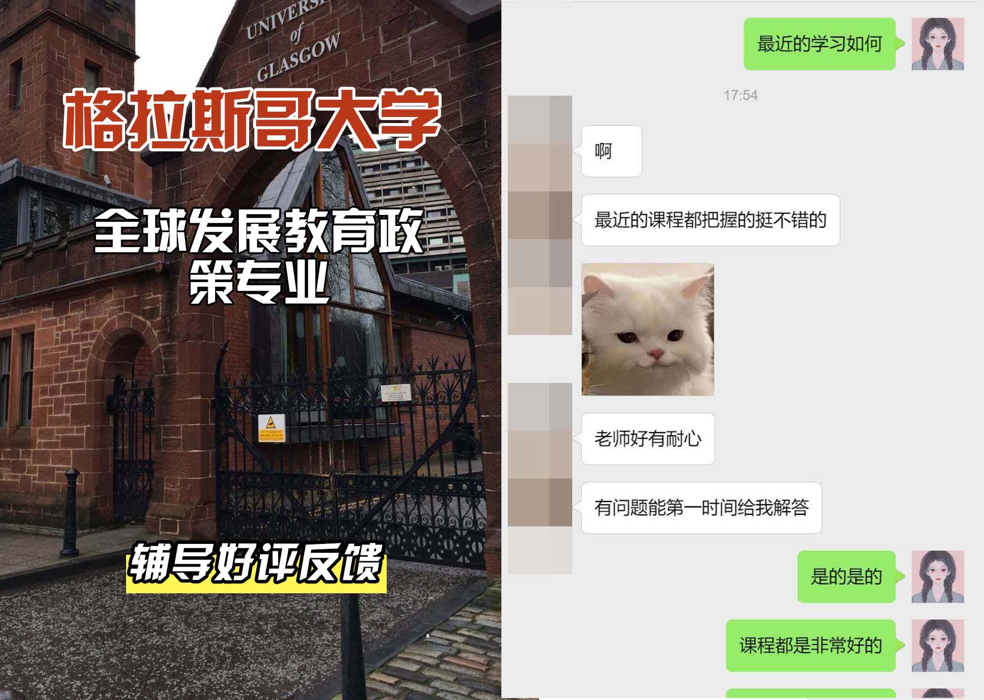 格拉斯哥大学格大全球发展教育政策辅导好评反馈