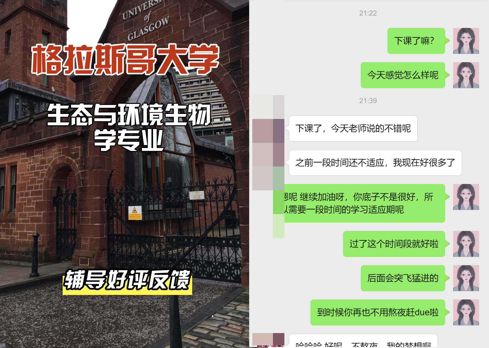 格拉斯哥大学格大生态与环境生物学辅导好评反馈