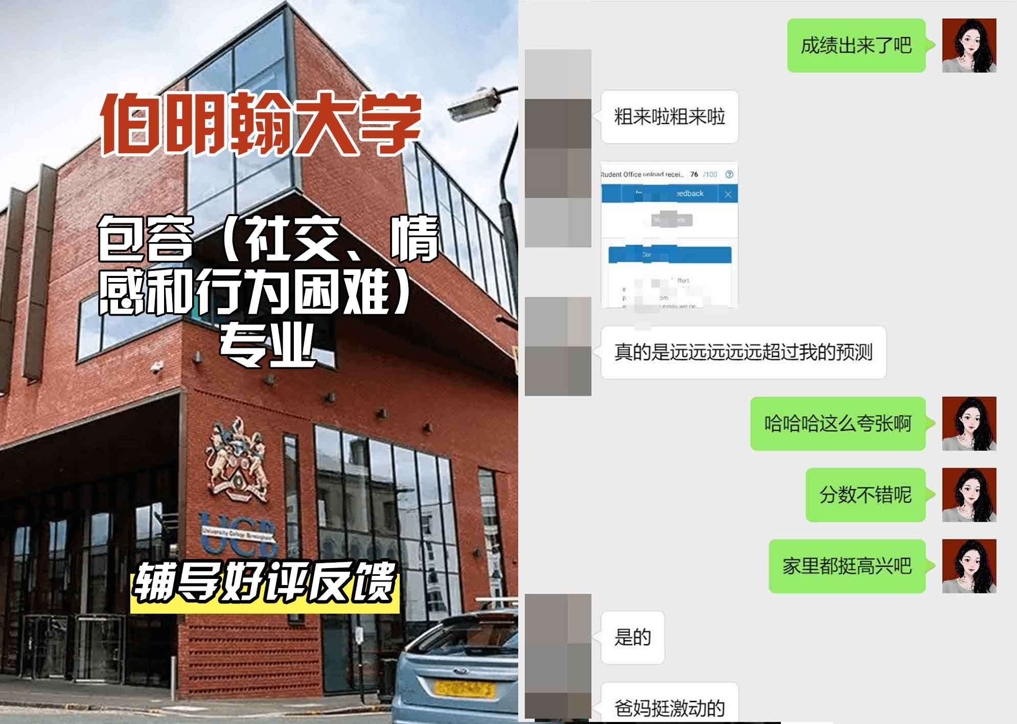 伯明翰大学伯大包容（社交、情感和行为困难）辅导好评反馈