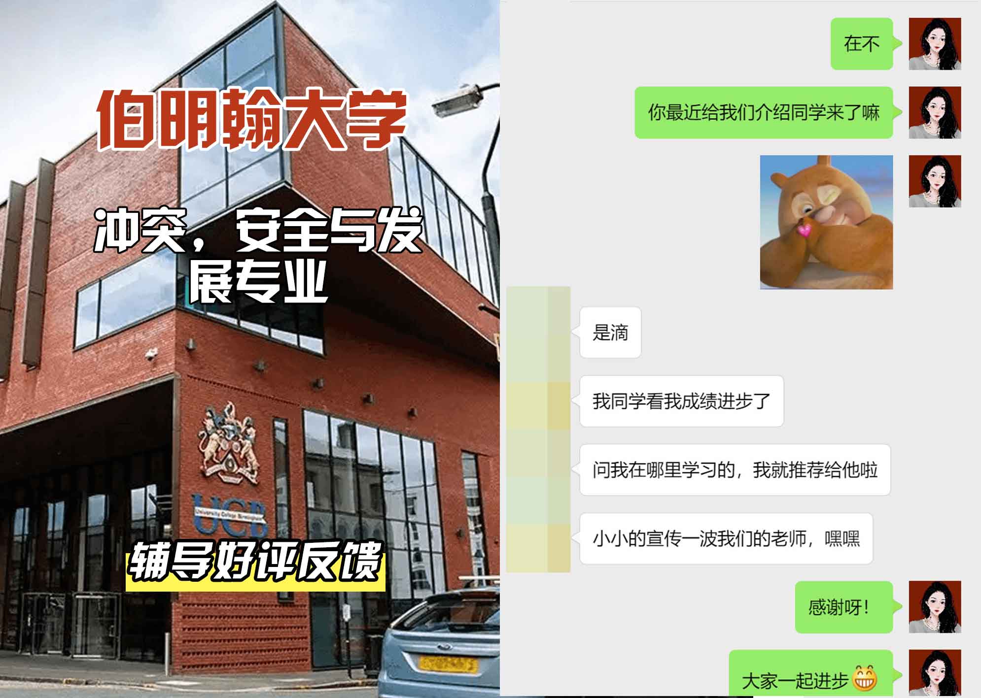 伯明翰大学伯大冲突，安全与发展辅导好评反馈