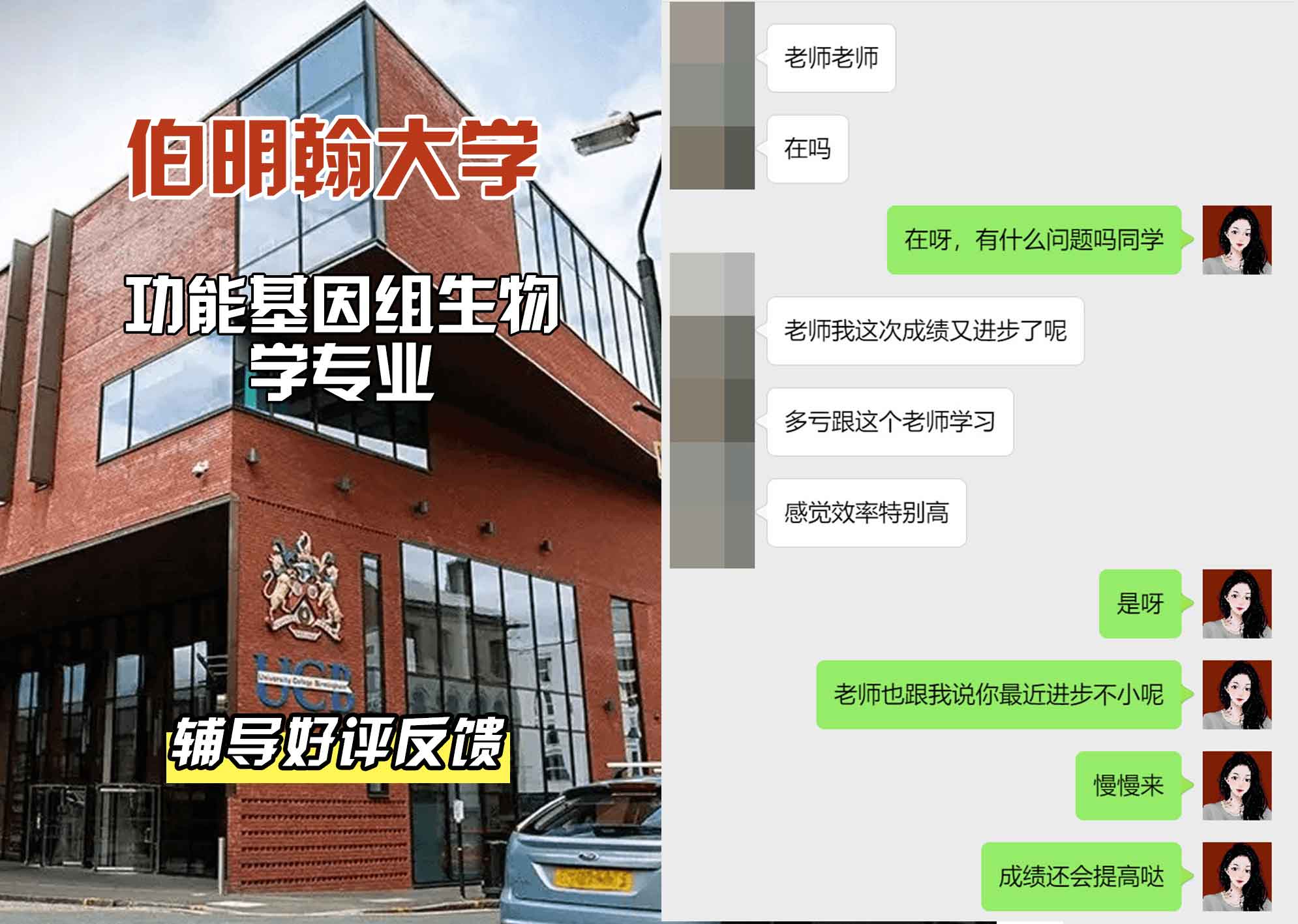 伯明翰大学伯大功能基因组生物学辅导好评反馈