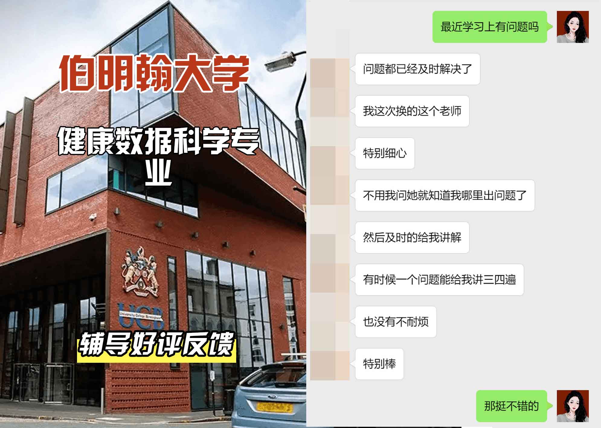 伯明翰大学伯大健康数据科学辅导好评反馈