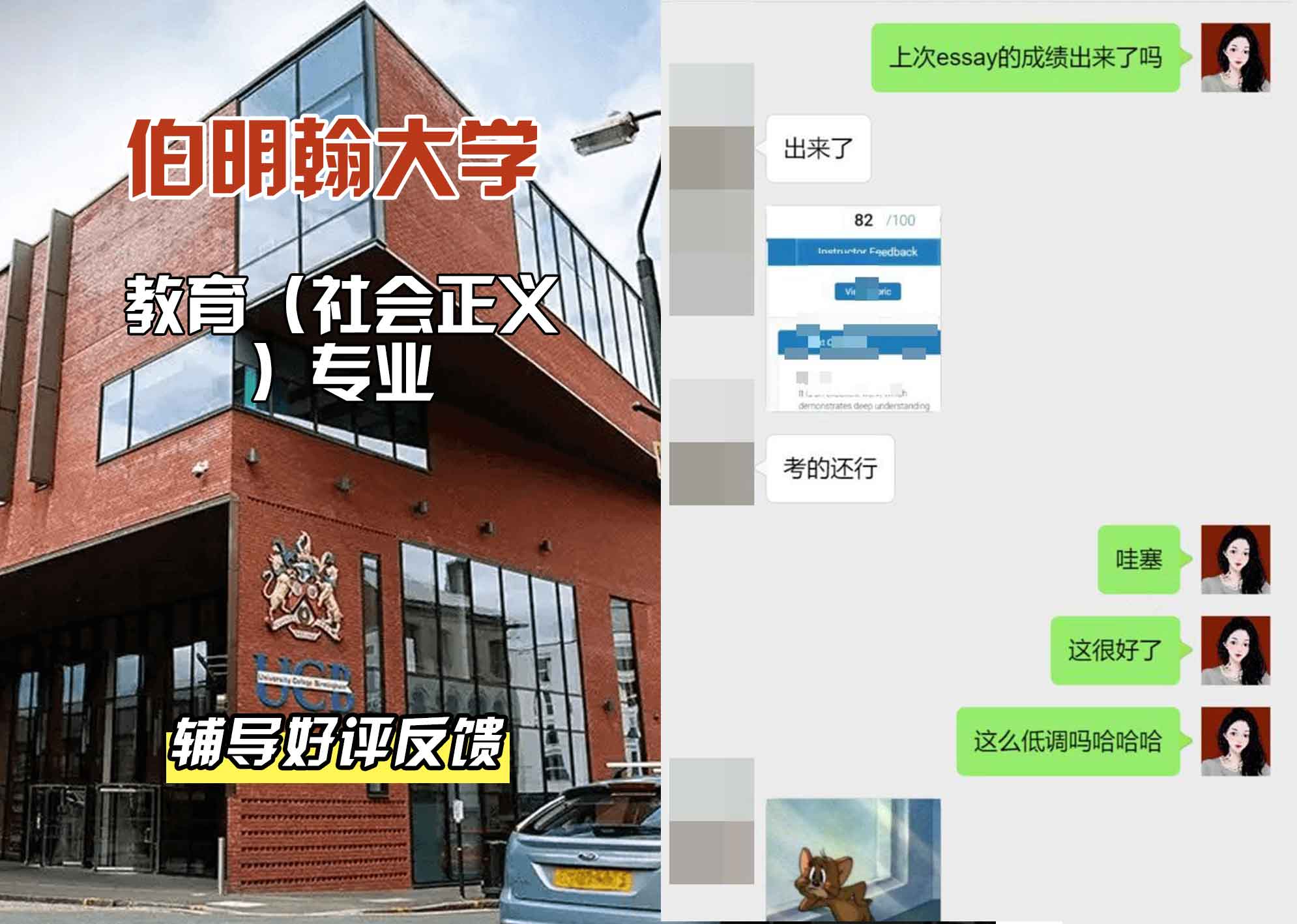 伯明翰大学伯大教育（社会正义）辅导好评反馈