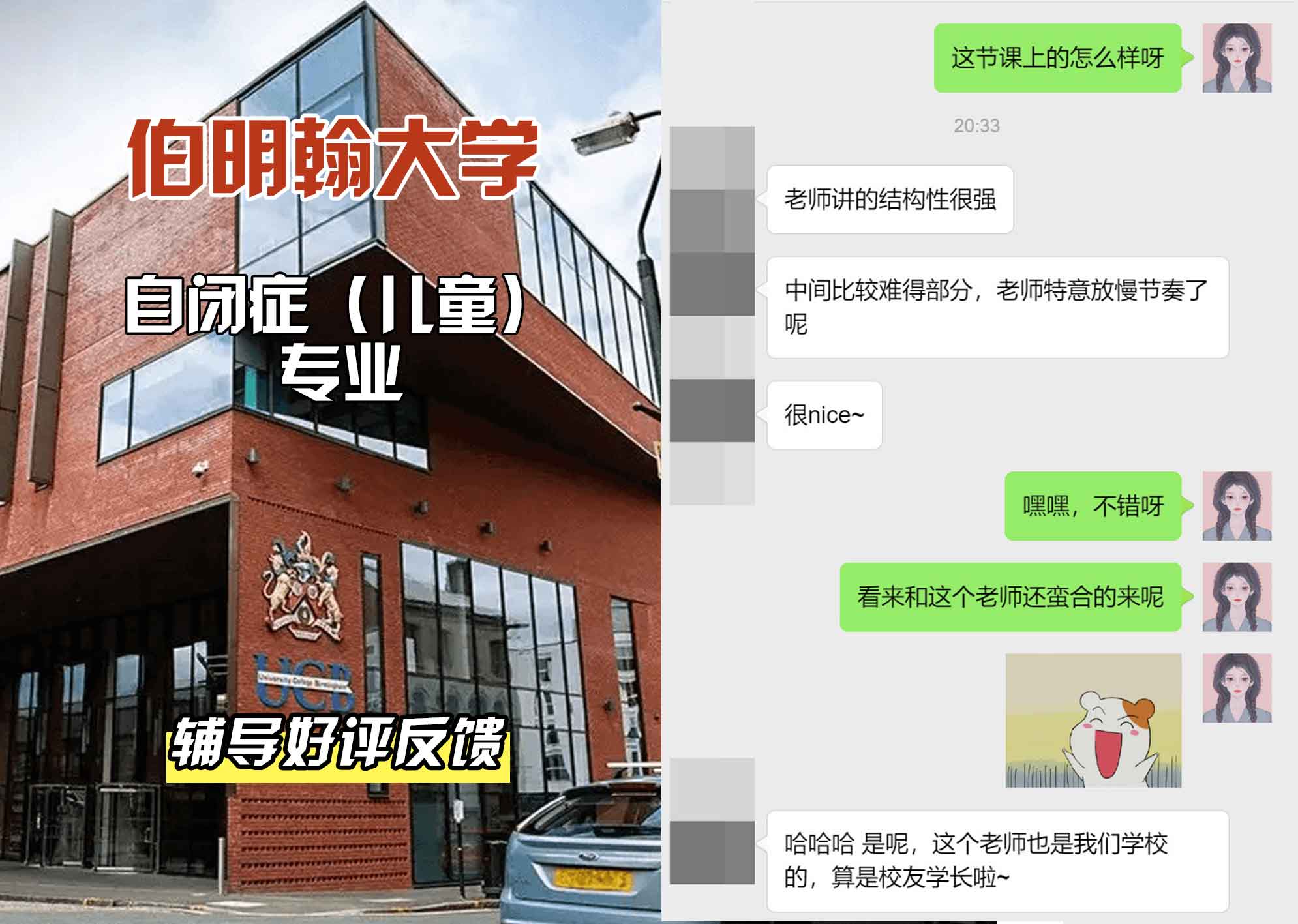 伯明翰大学伯大自闭症（儿童）辅导好评反馈