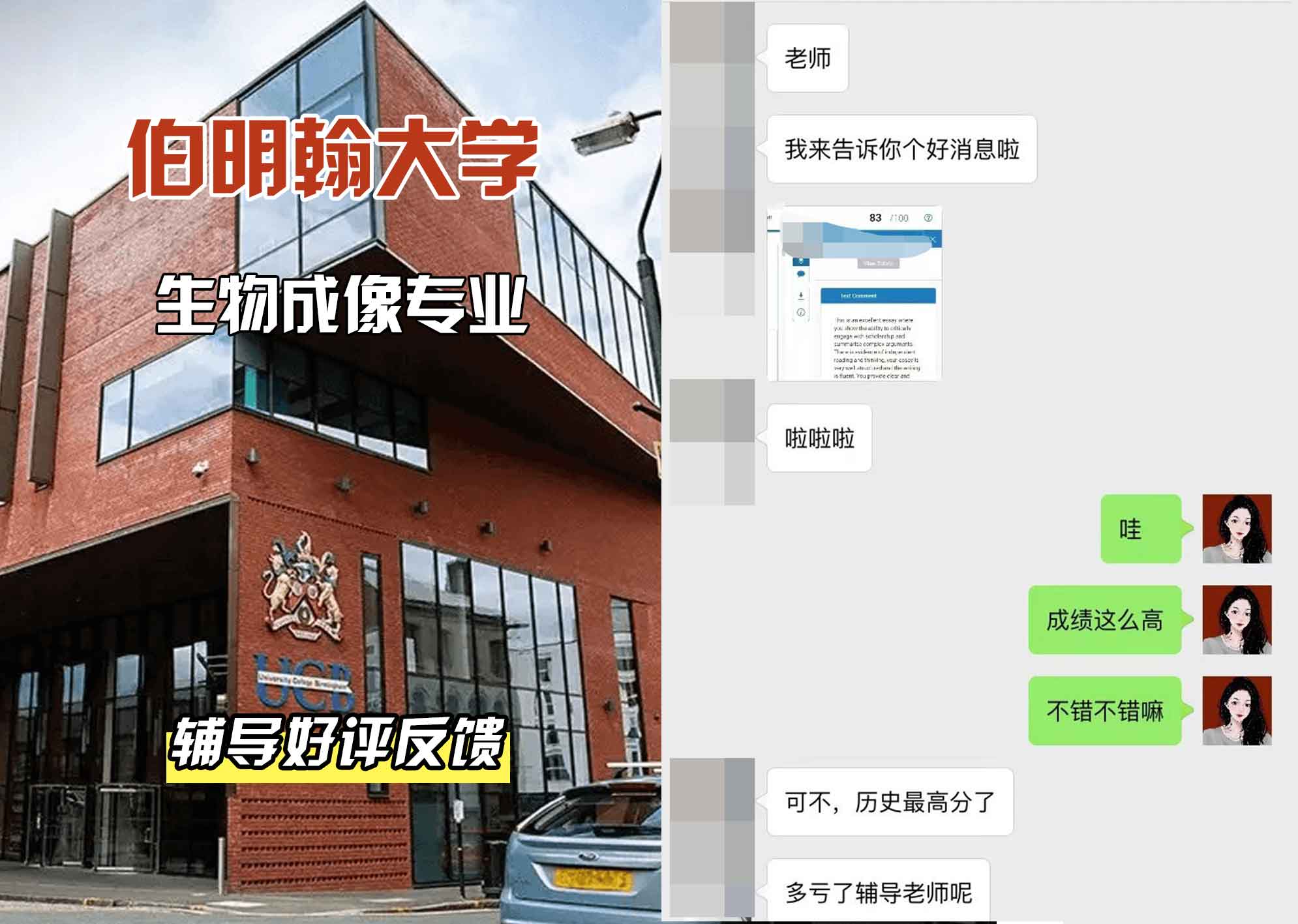 伯明翰大学伯大生物成像辅导好评反馈