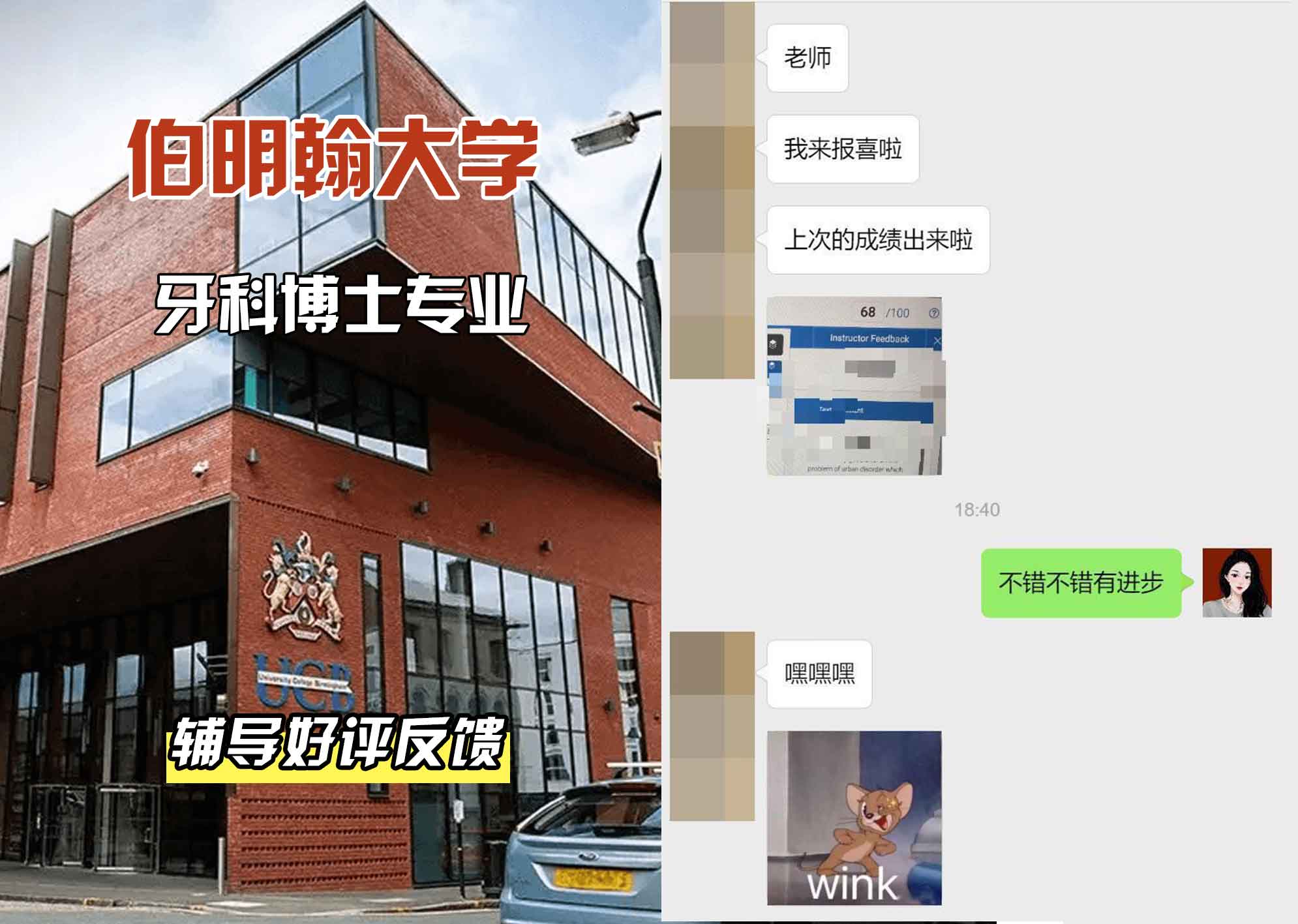 伯明翰大学伯大牙科博士辅导好评反馈