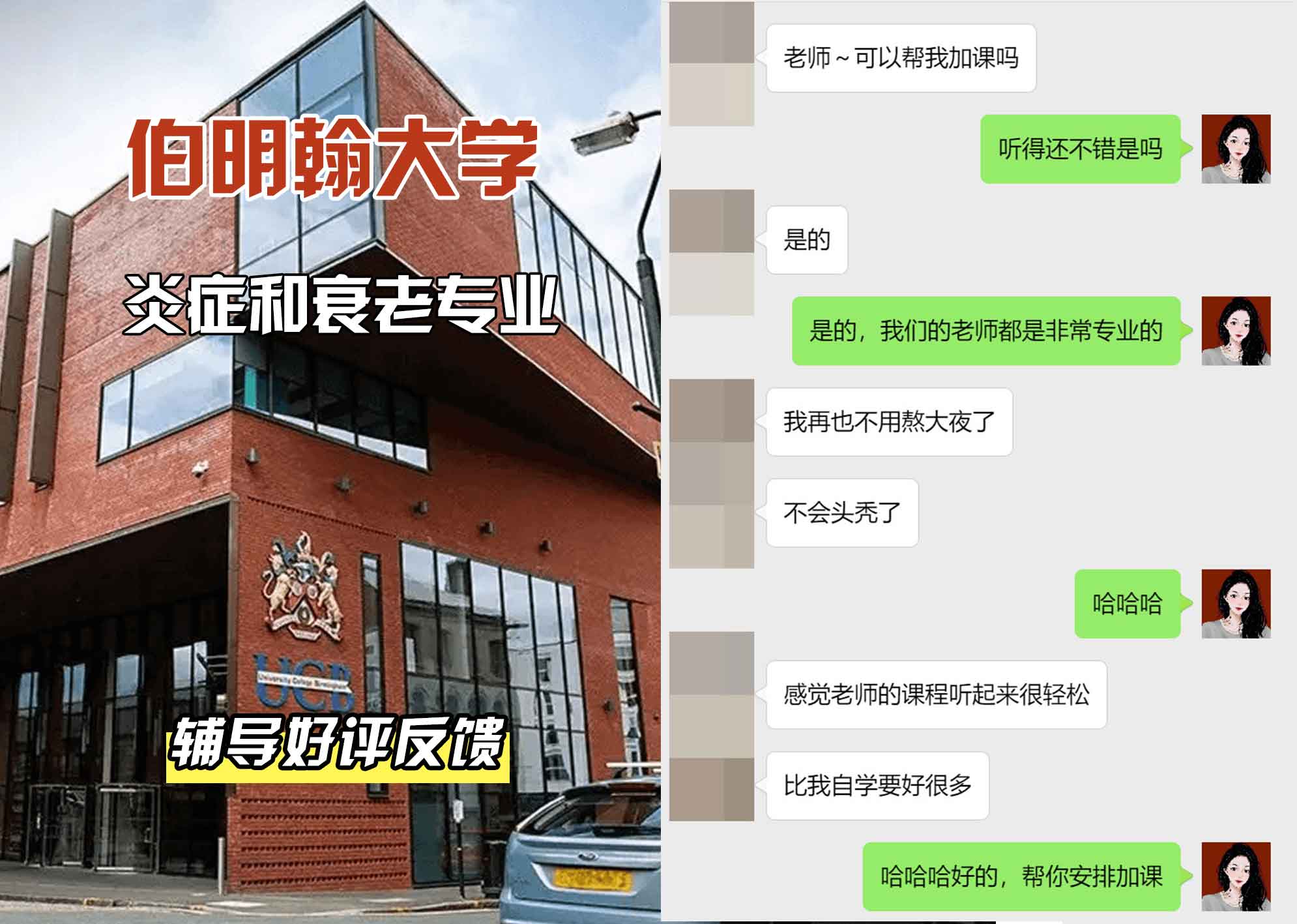 伯明翰大学伯大炎症和衰老辅导好评反馈