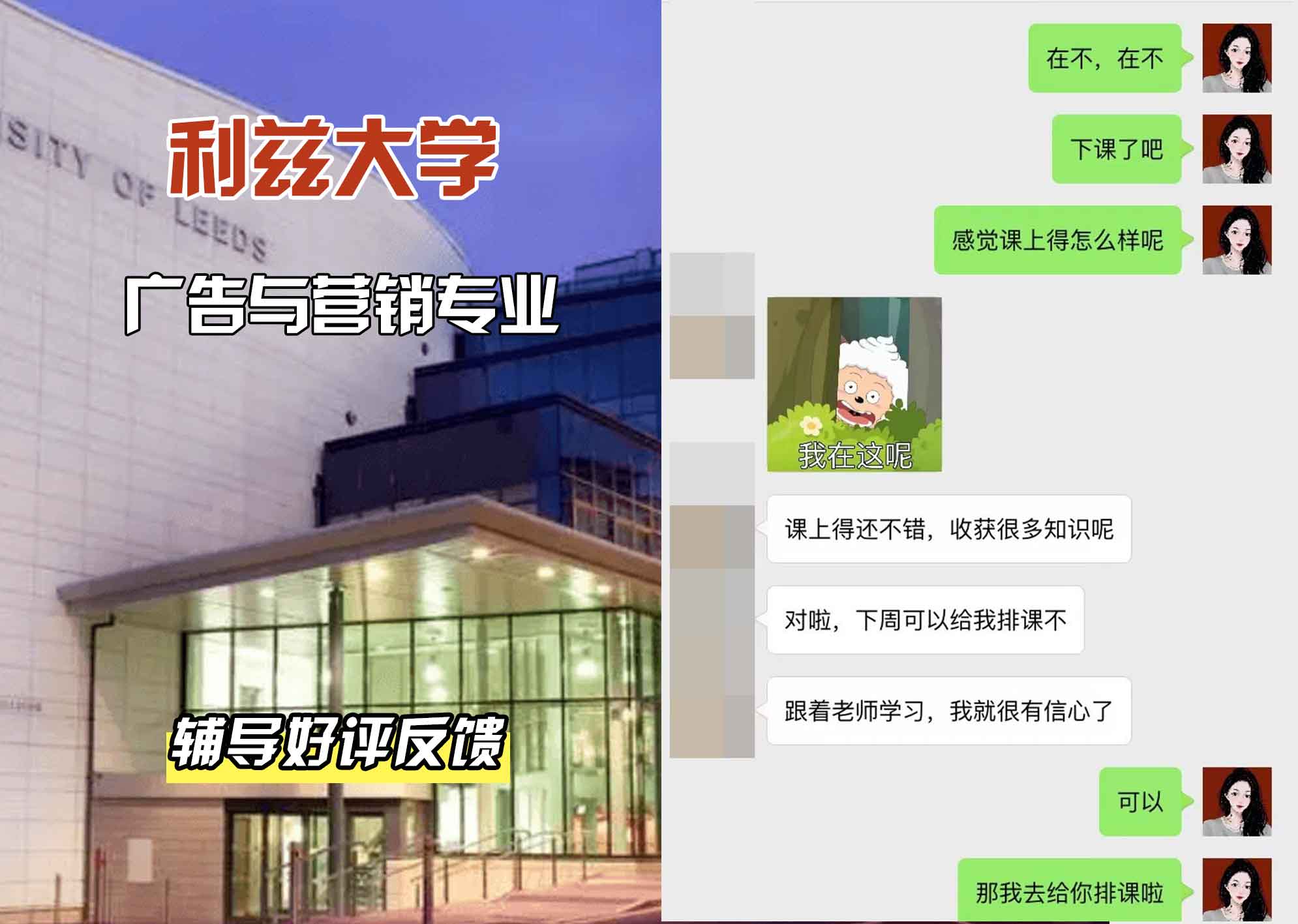 利兹大学leeds广告与营销辅导好评反馈