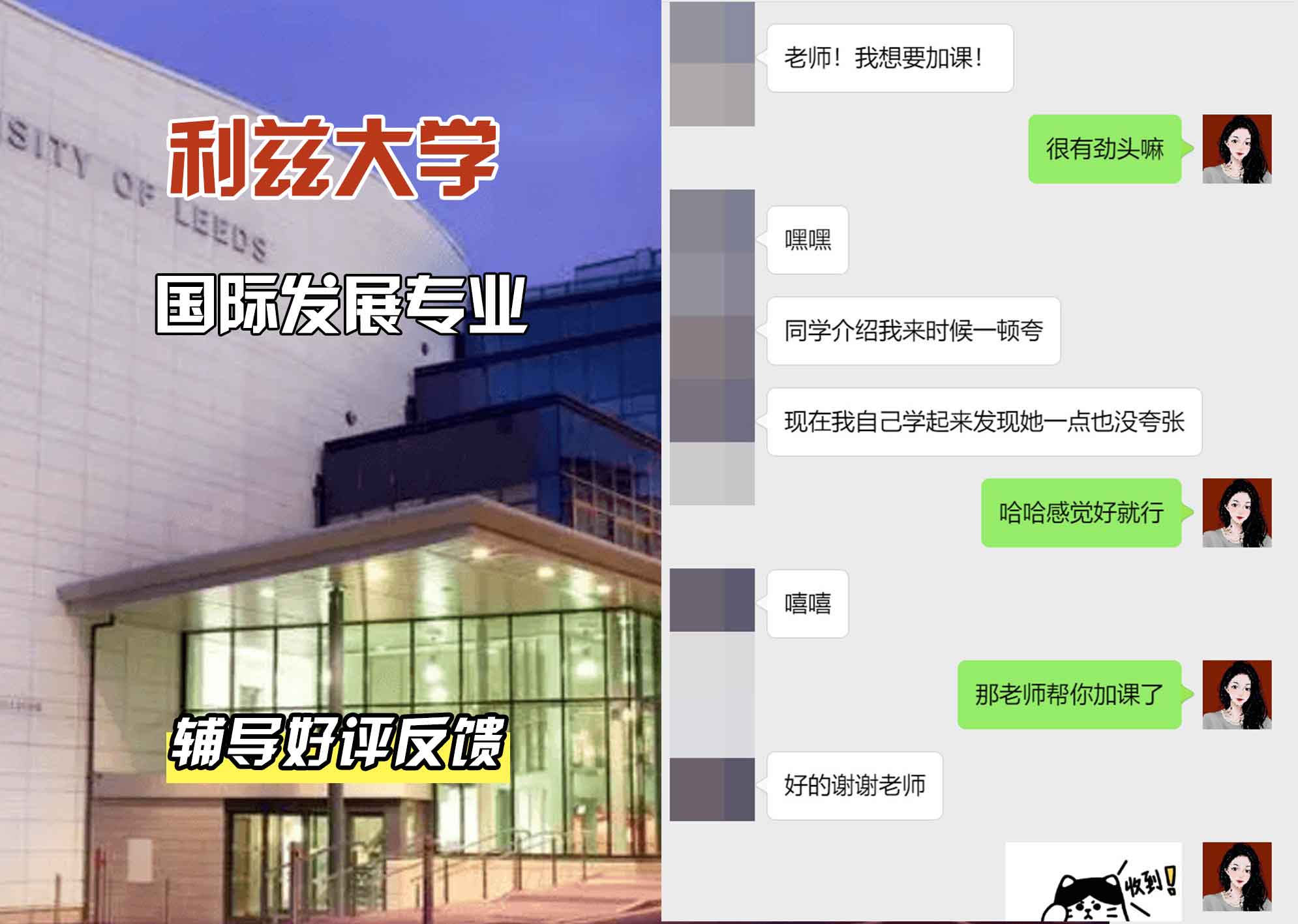 利兹大学leeds国际发展辅导好评反馈