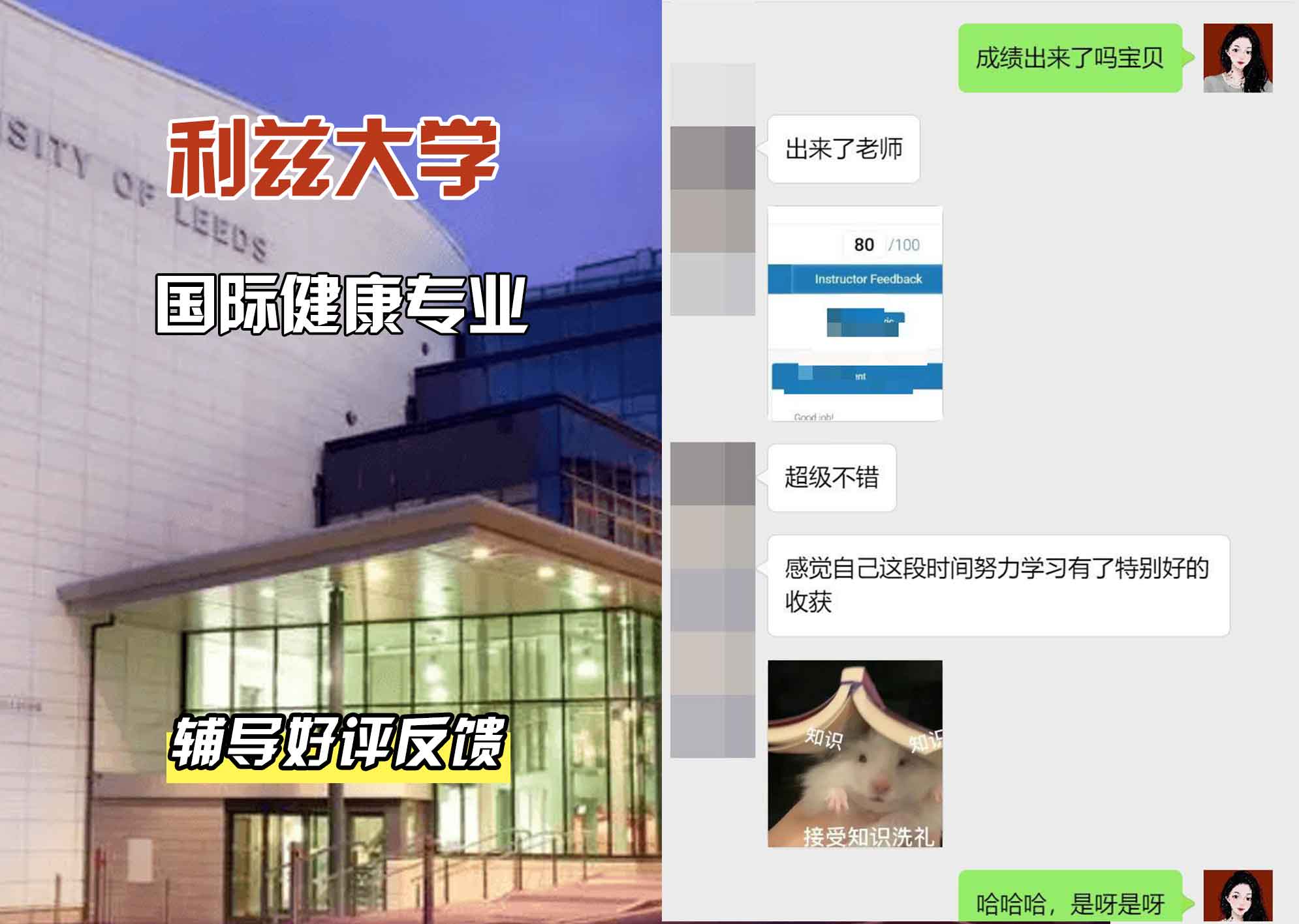 利兹大学leeds国际健康辅导好评反馈