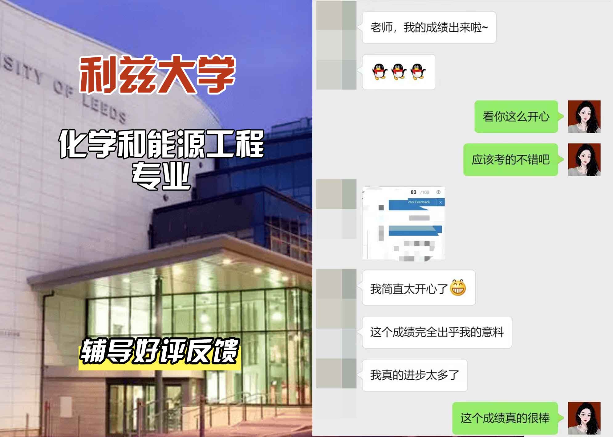 利兹大学leeds化学和能源工程辅导好评反馈