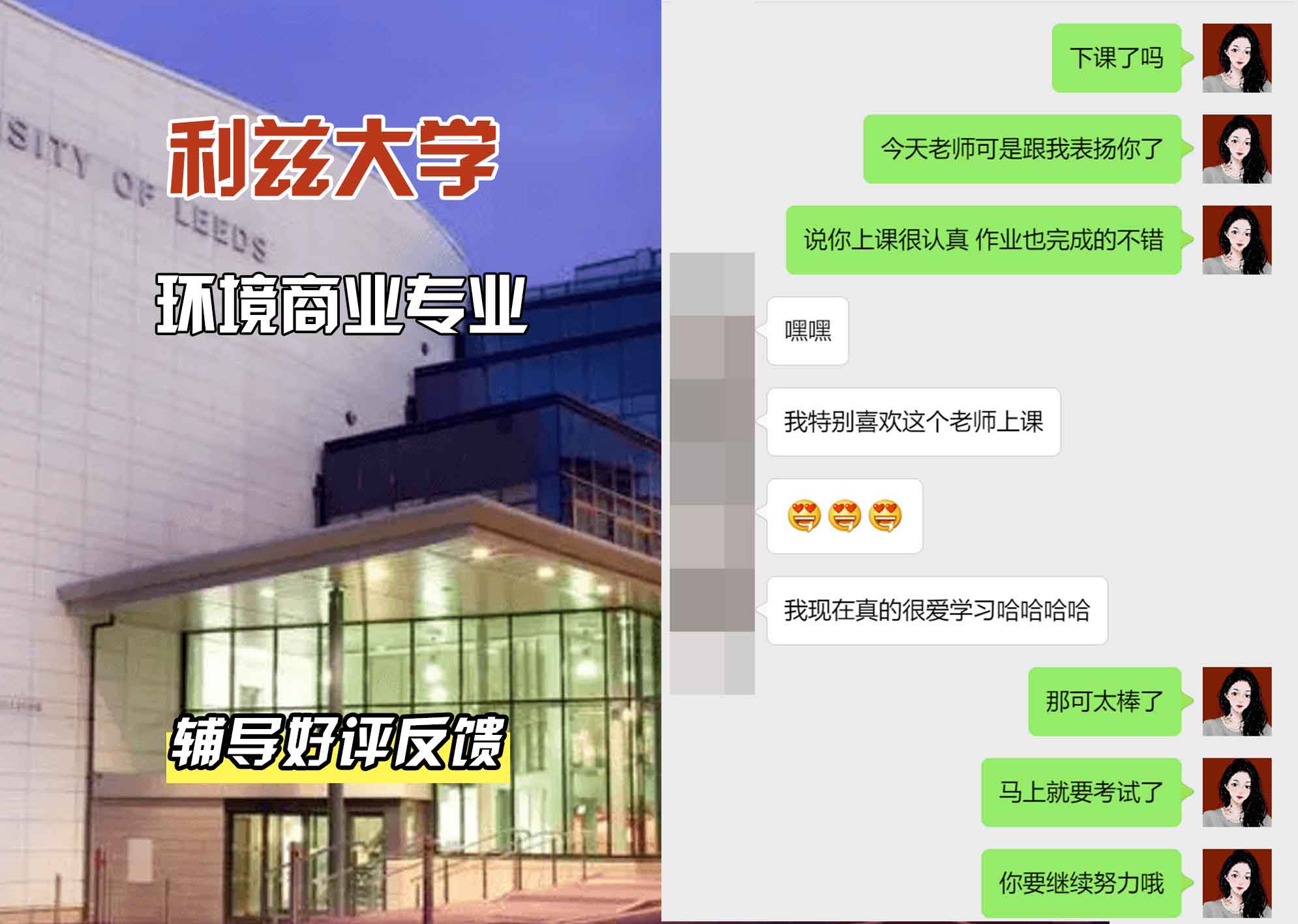 利兹大学leeds环境商业辅导好评反馈