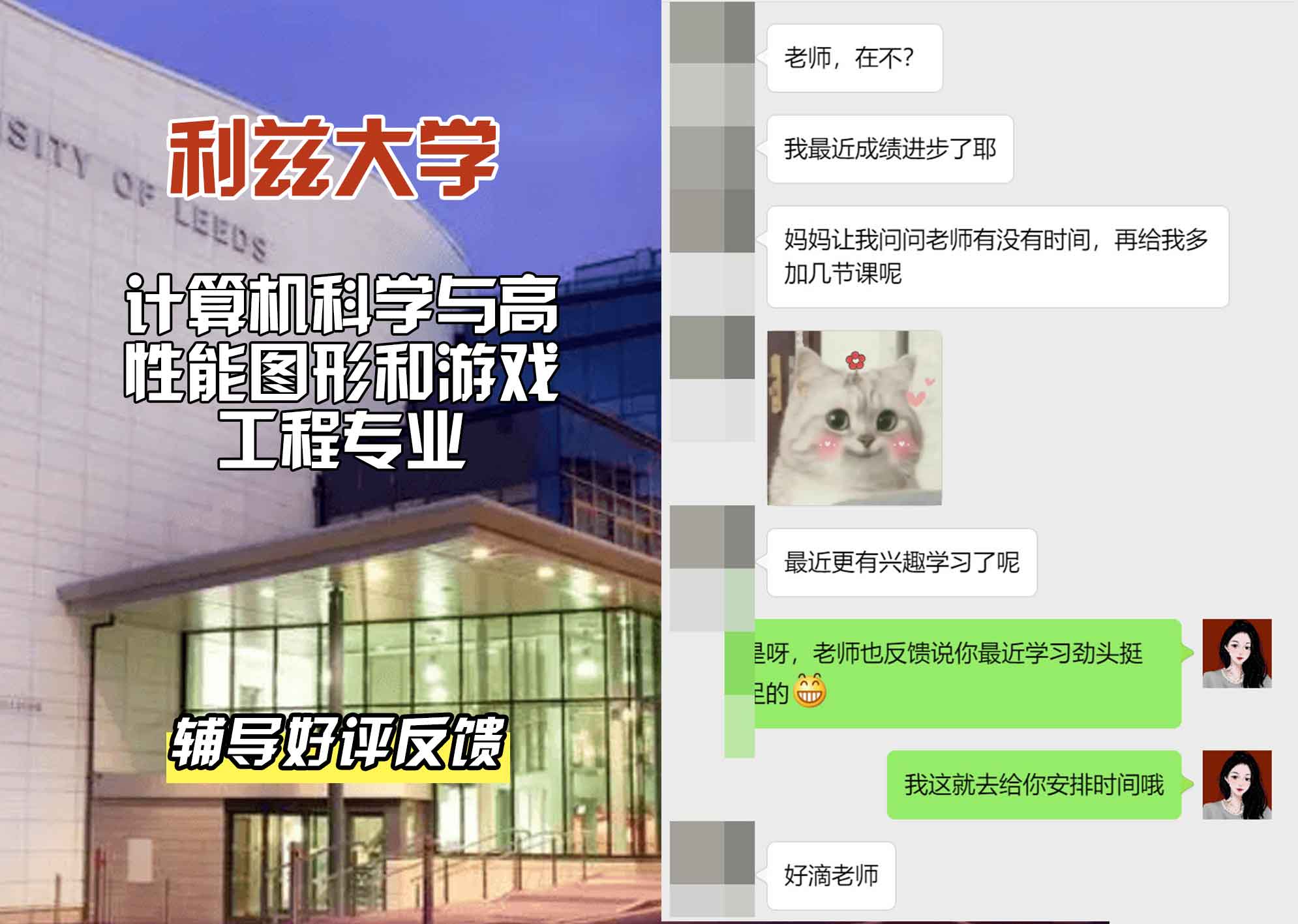 利兹大学leeds计算机科学与高性能图形和游戏工程辅导好评反馈