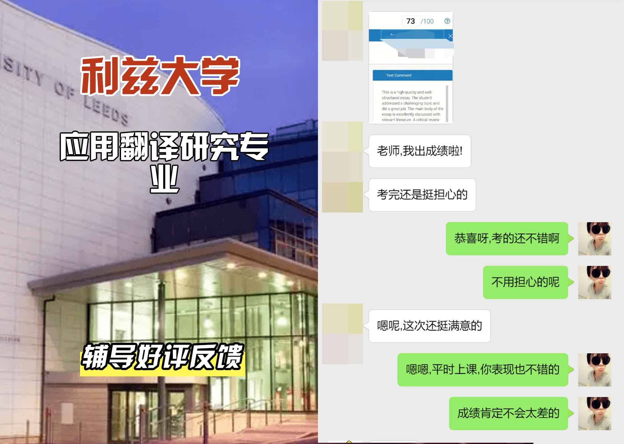 利兹大学leeds应用翻译研究辅导好评反馈