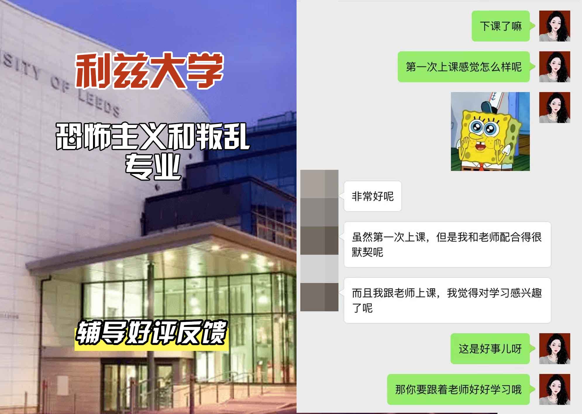 利兹大学leeds恐怖主义和叛乱辅导好评反馈