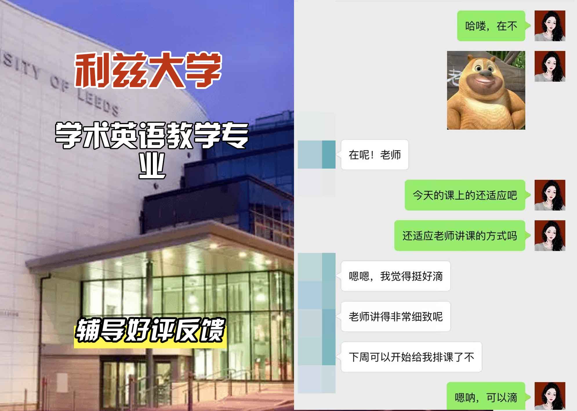 利兹大学leeds学术英语教学辅导好评反馈