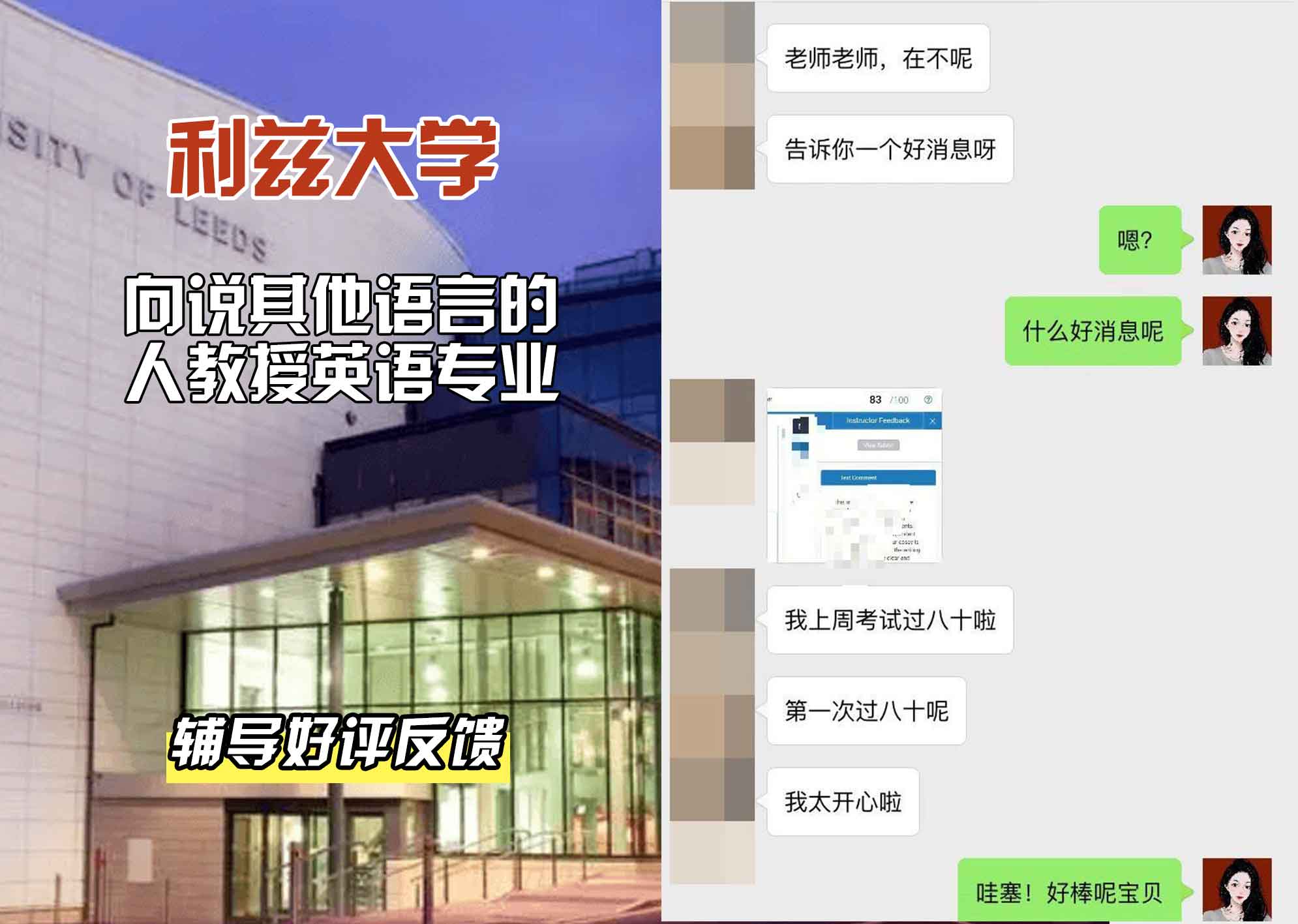 利兹大学leeds教授非英语人士英语辅导好评反馈