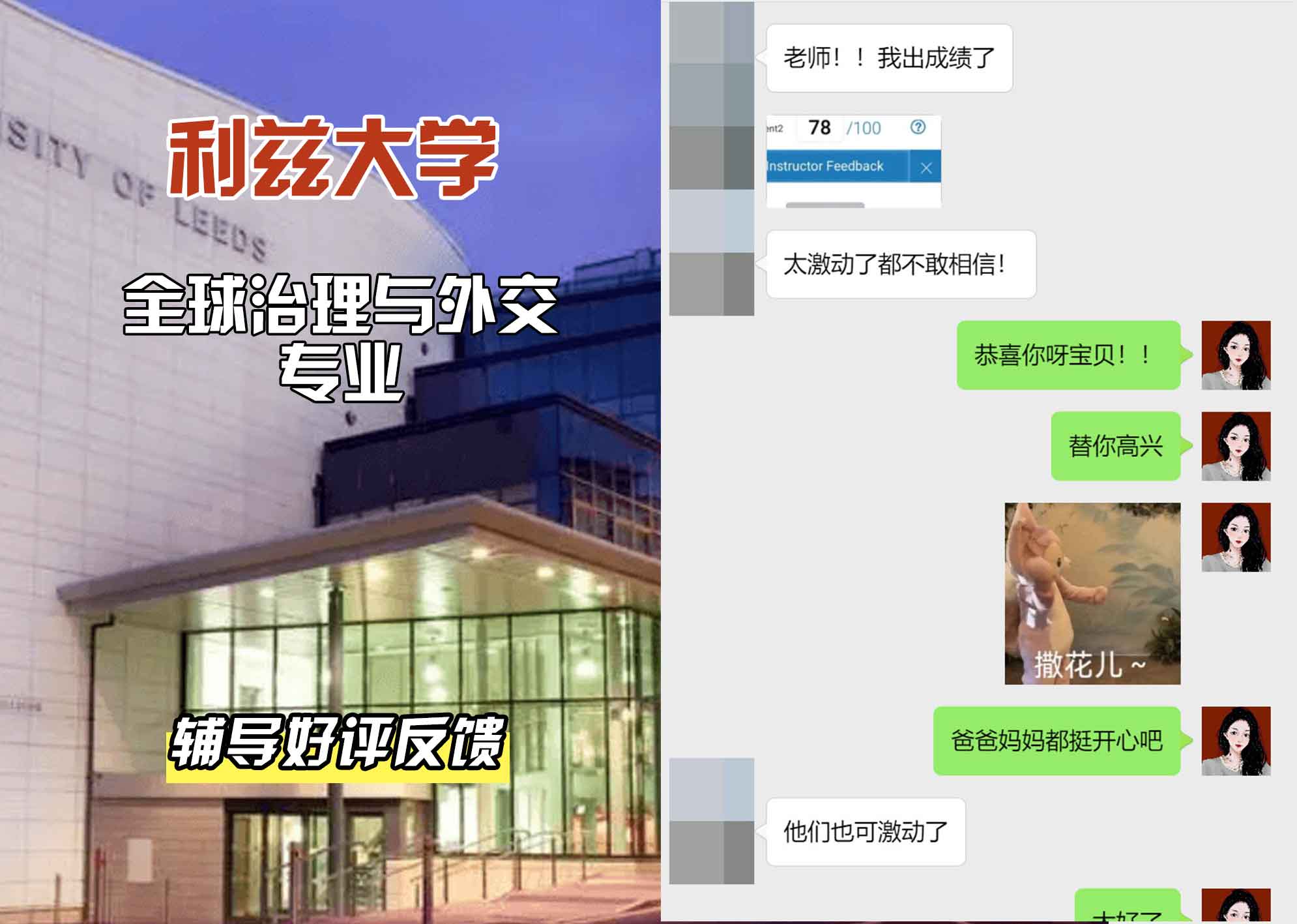 利兹大学leeds全球治理与外交辅导好评反馈