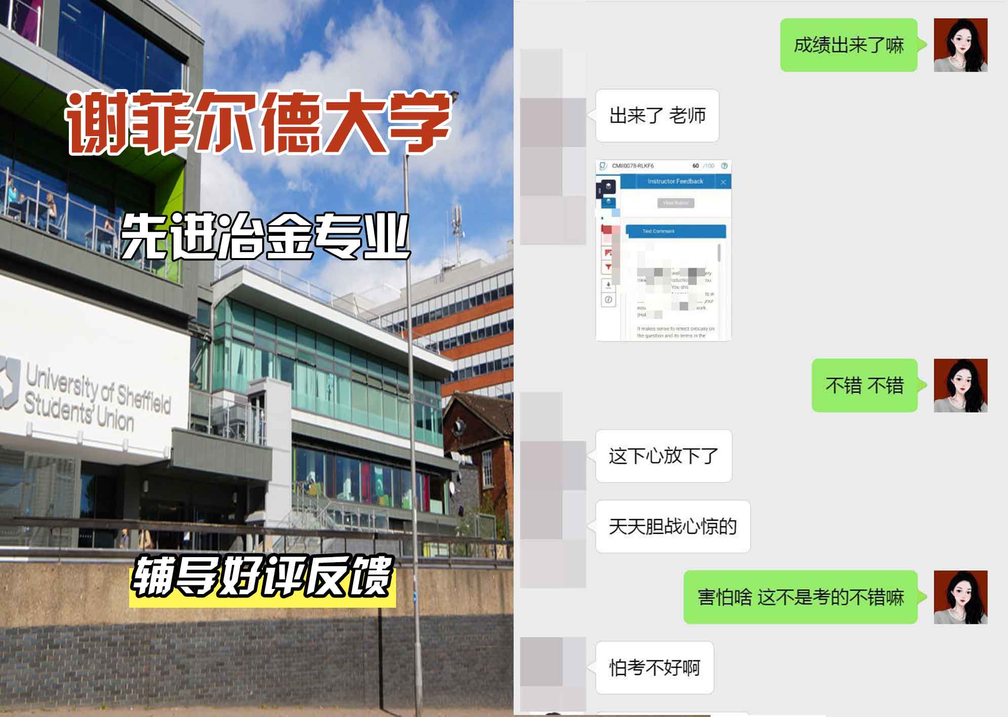 谢菲尔德大学谢大先进冶金辅导好评反馈