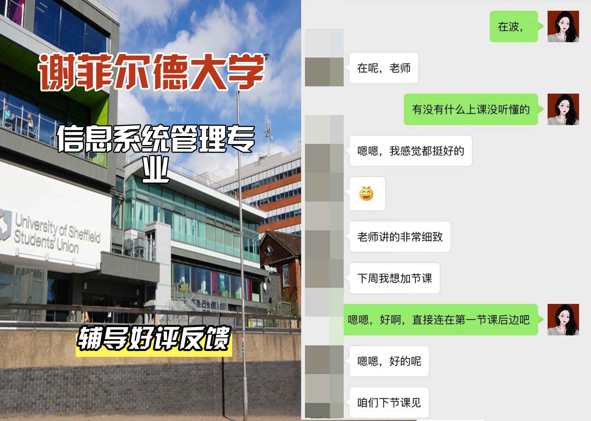谢菲尔德大学谢大信息系统管理辅导好评反馈