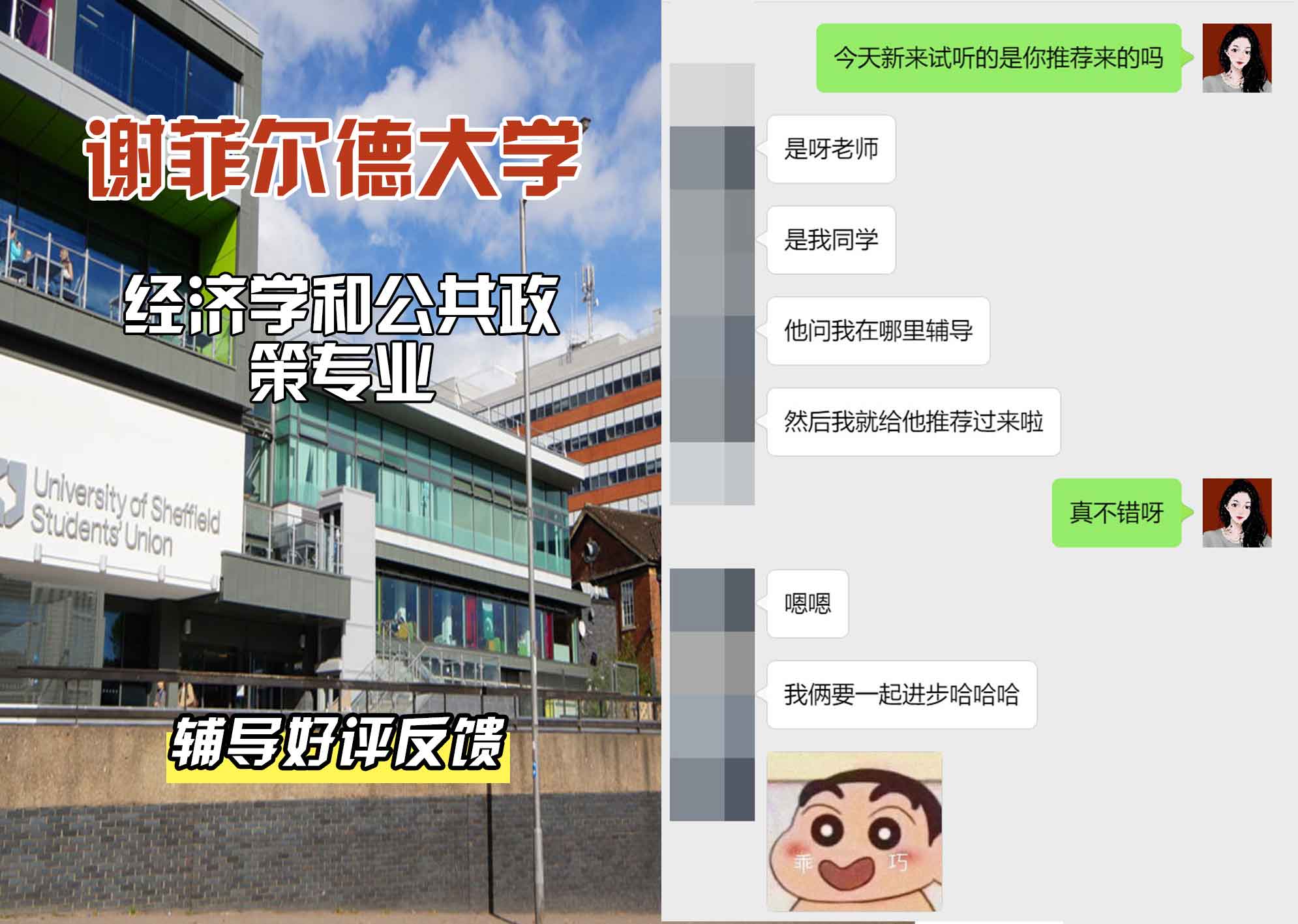 谢菲尔德大学谢大经济学和公共政策辅导好评反馈