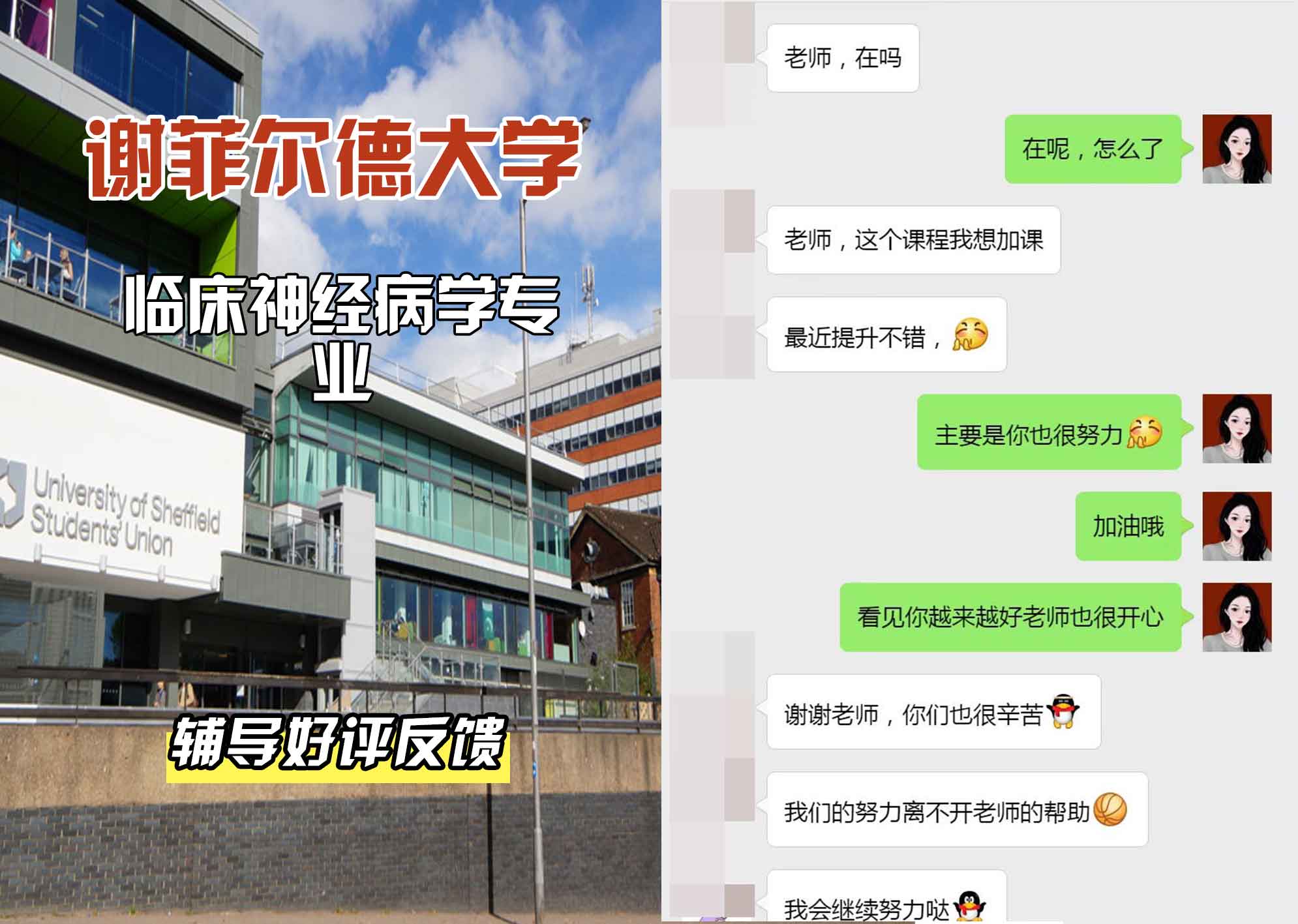 谢菲尔德大学谢大临床神经病学辅导好评反馈