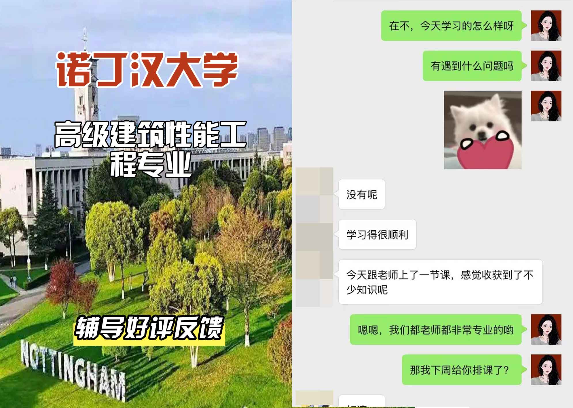 诺丁汉大学诺大高级建筑性能工程辅导好评反馈