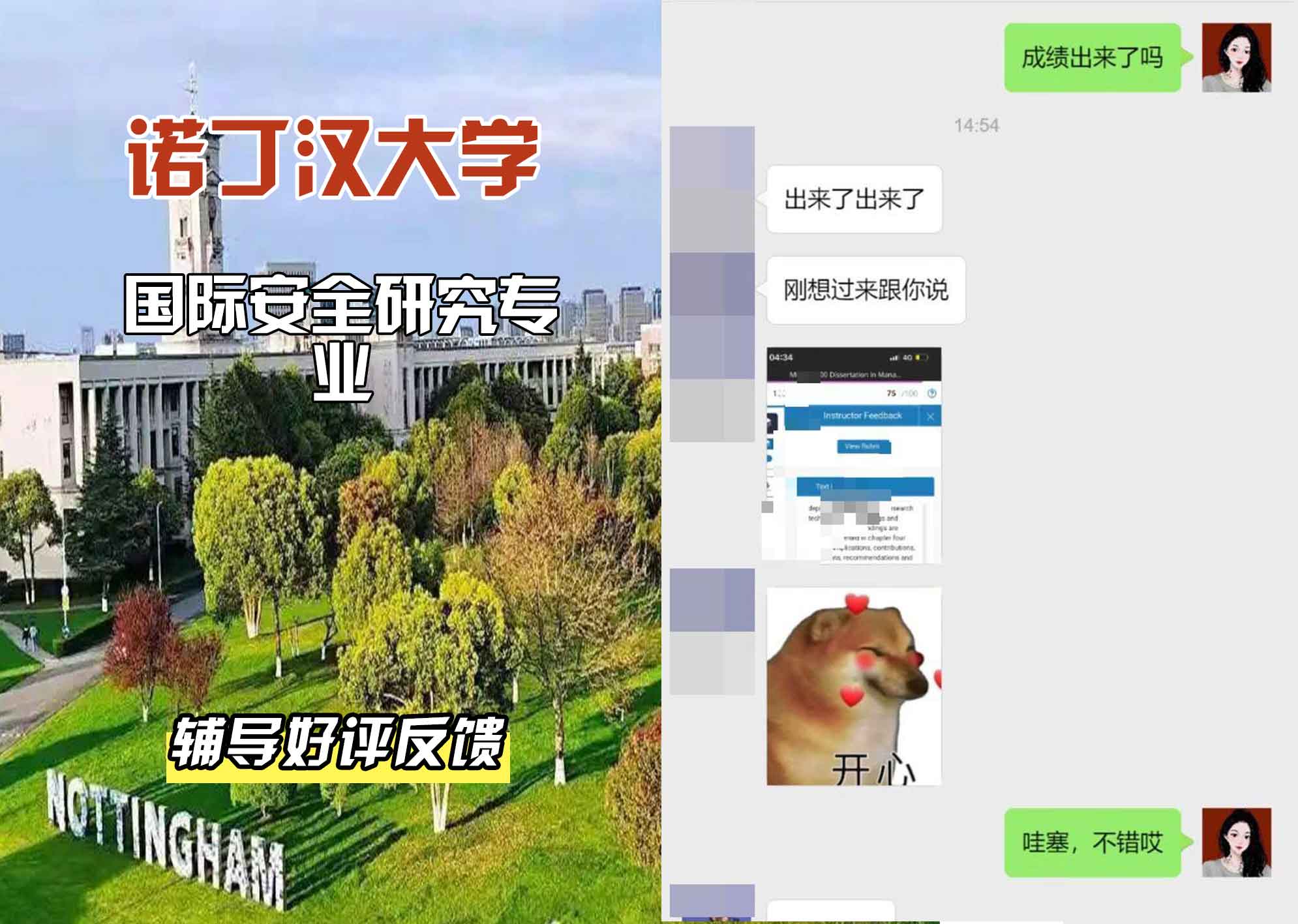 诺丁汉大学诺大国际安全研究辅导好评反馈